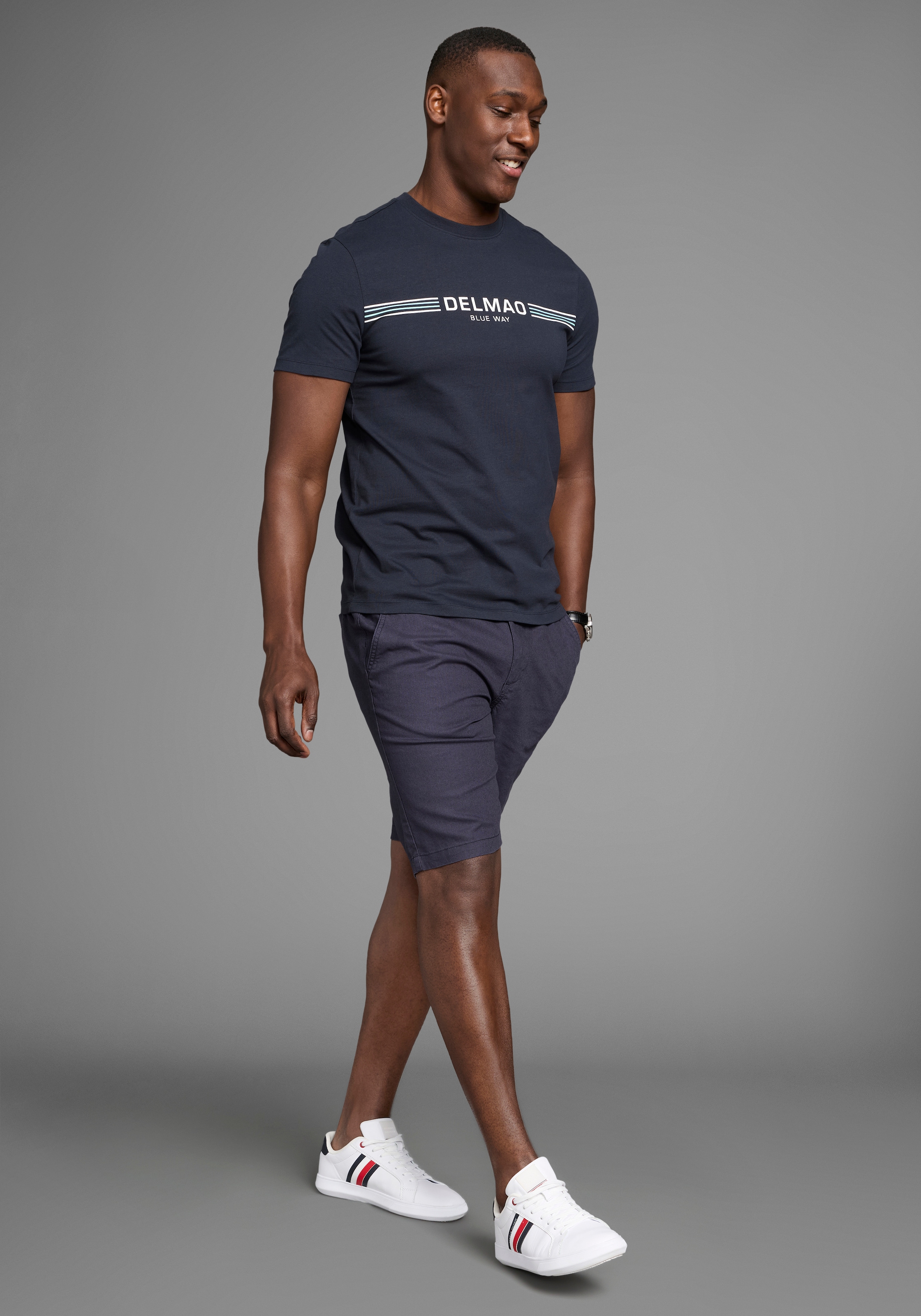 DELMAO Bermudas »aus Leinen«, Lässige Bermudas