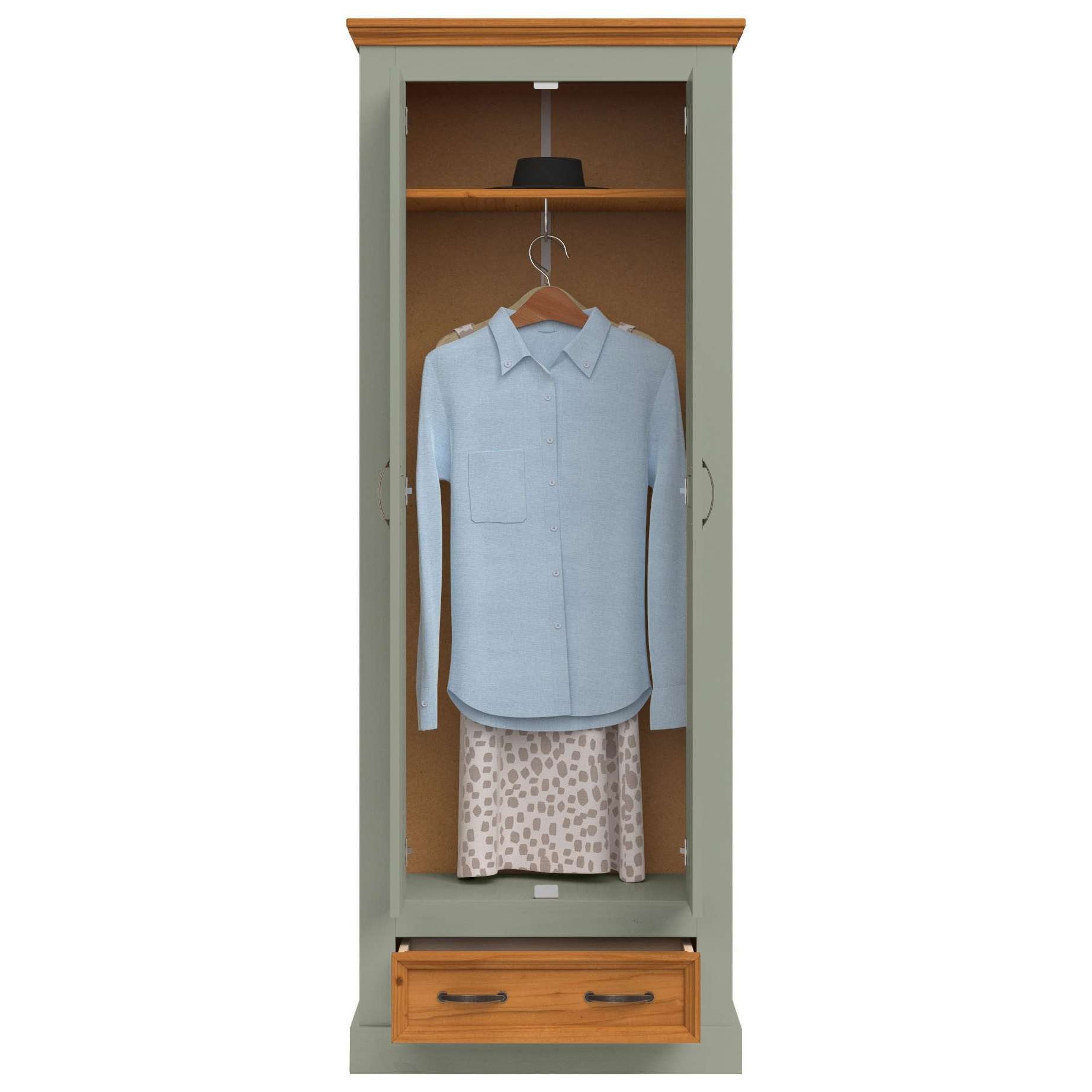 Home affaire Garderobenschrank »Selma«, mit 1 Boden und Ausziehkleiderstange, Breite 70 cm