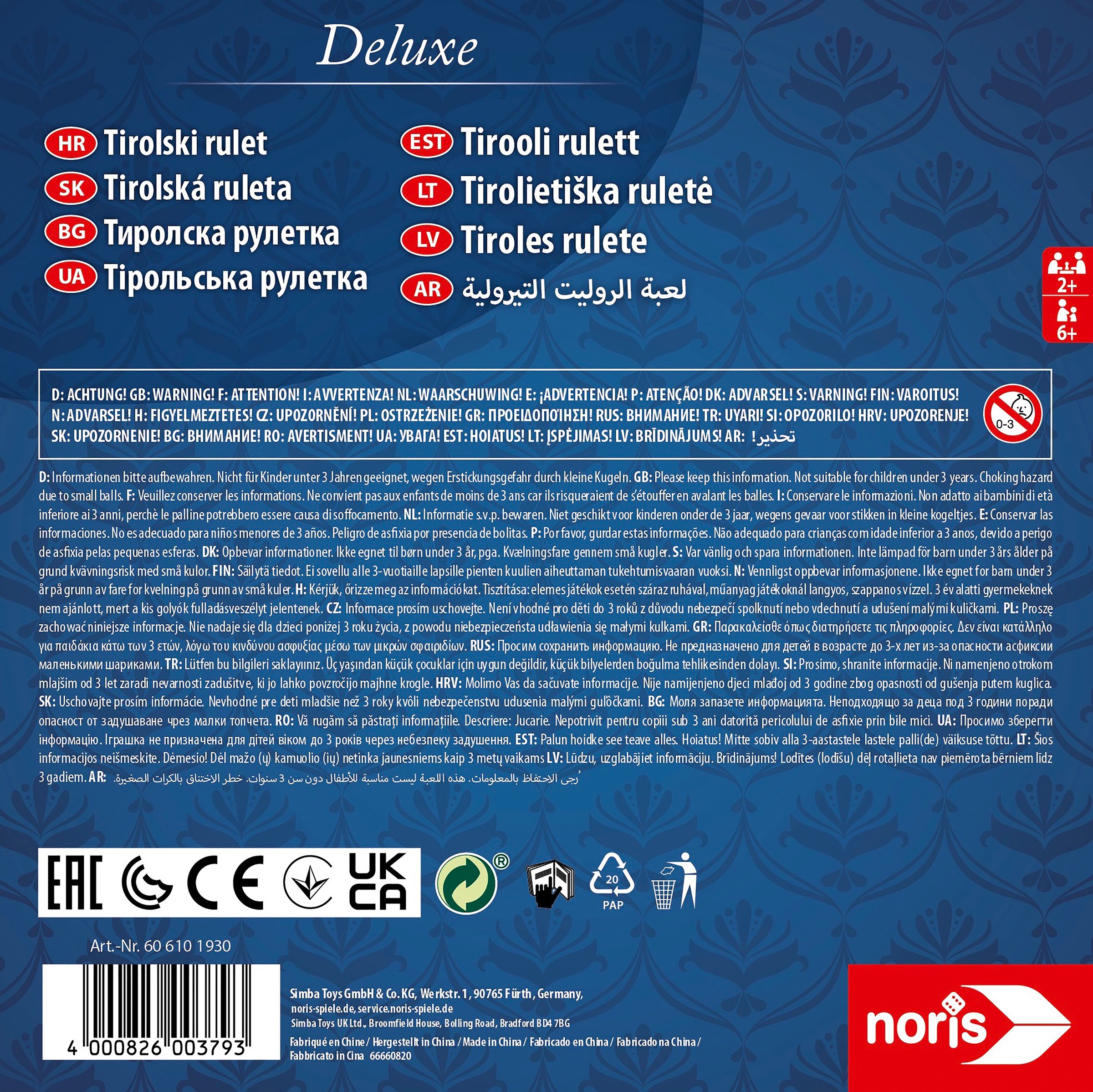 Noris Spiel »Deluxe Tiroler Roulette«