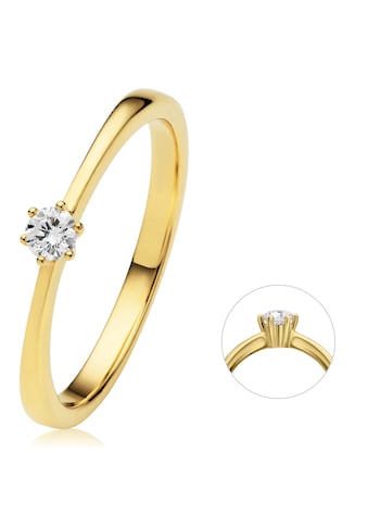 ONE ELEMENT Diamantring »0,1 ct Diamant Brillant Ring aus 585 Gelbgold« kaufen