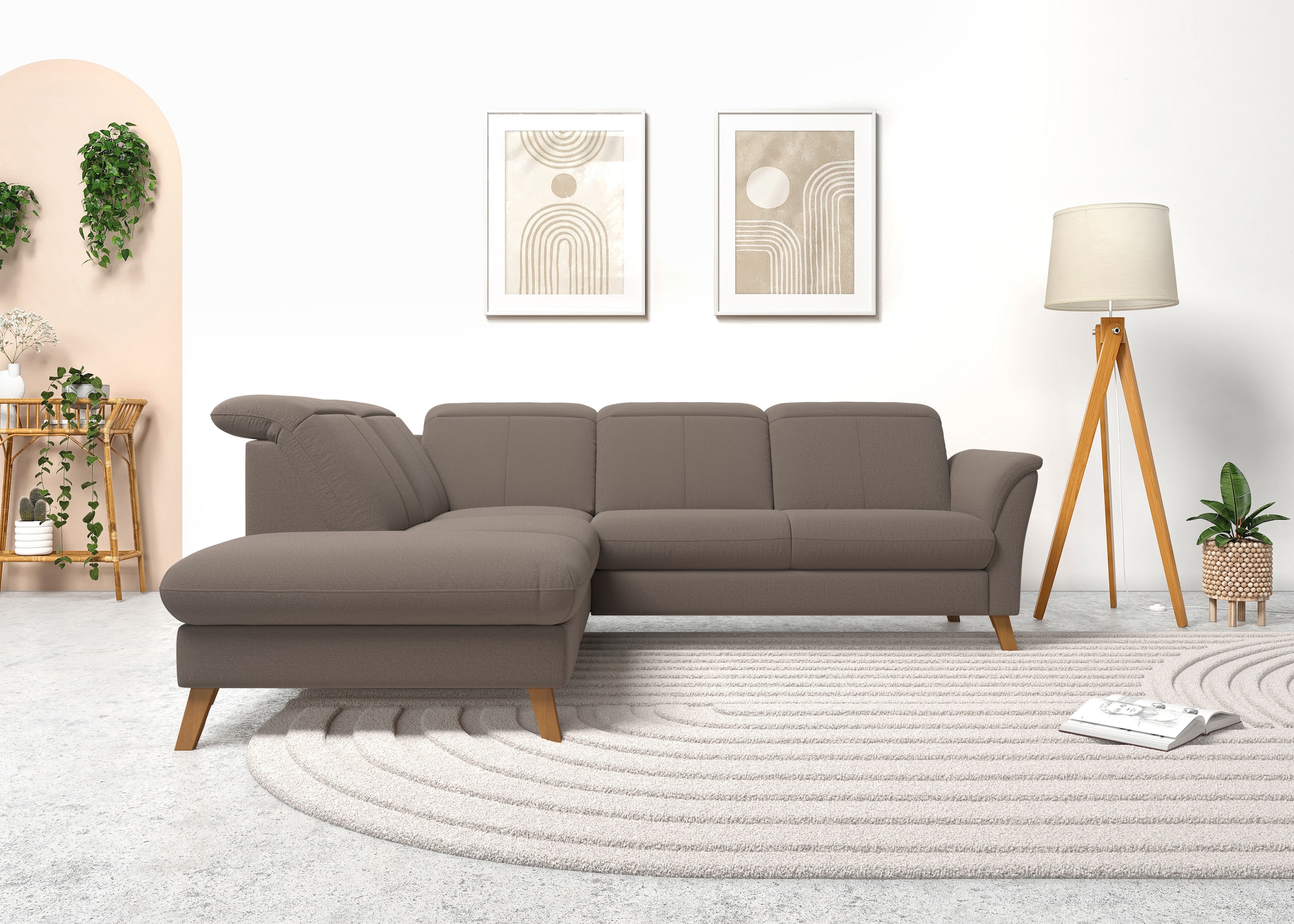 sit&more Ecksofa "Romero L-Form", wahlweise mit oder ohne TV-Funktion, Bett günstig online kaufen