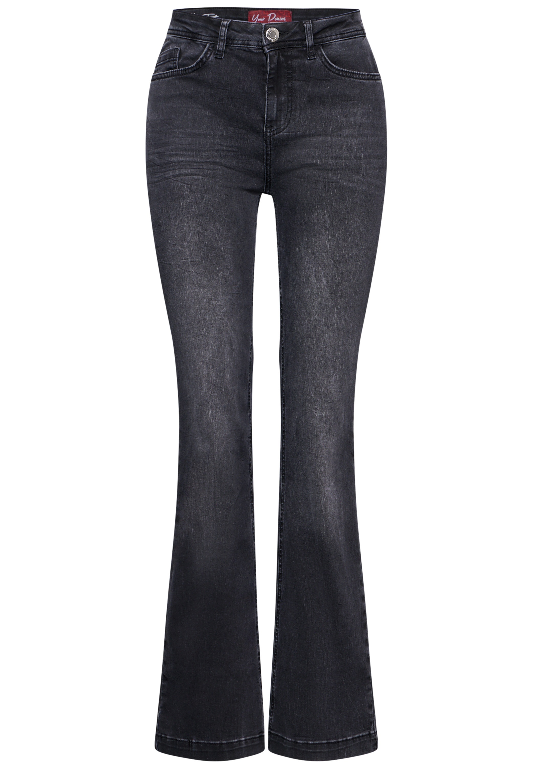 STREET ONE Bootcut-Jeans, High Waist