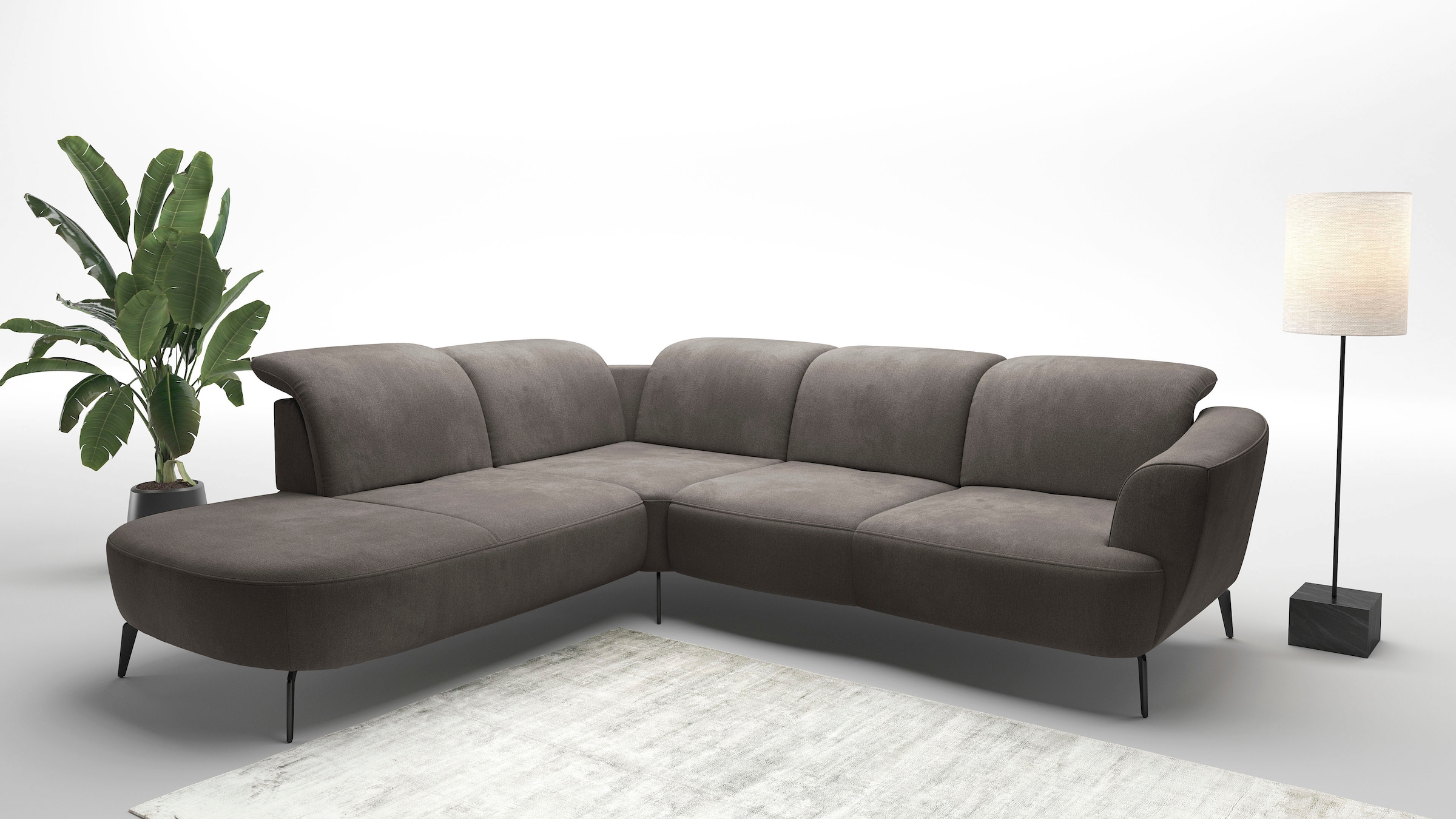 sit&more Ecksofa "Zoe" ink.Sitztiefenverstellung, wahlweise mit Kopfteilverstellung