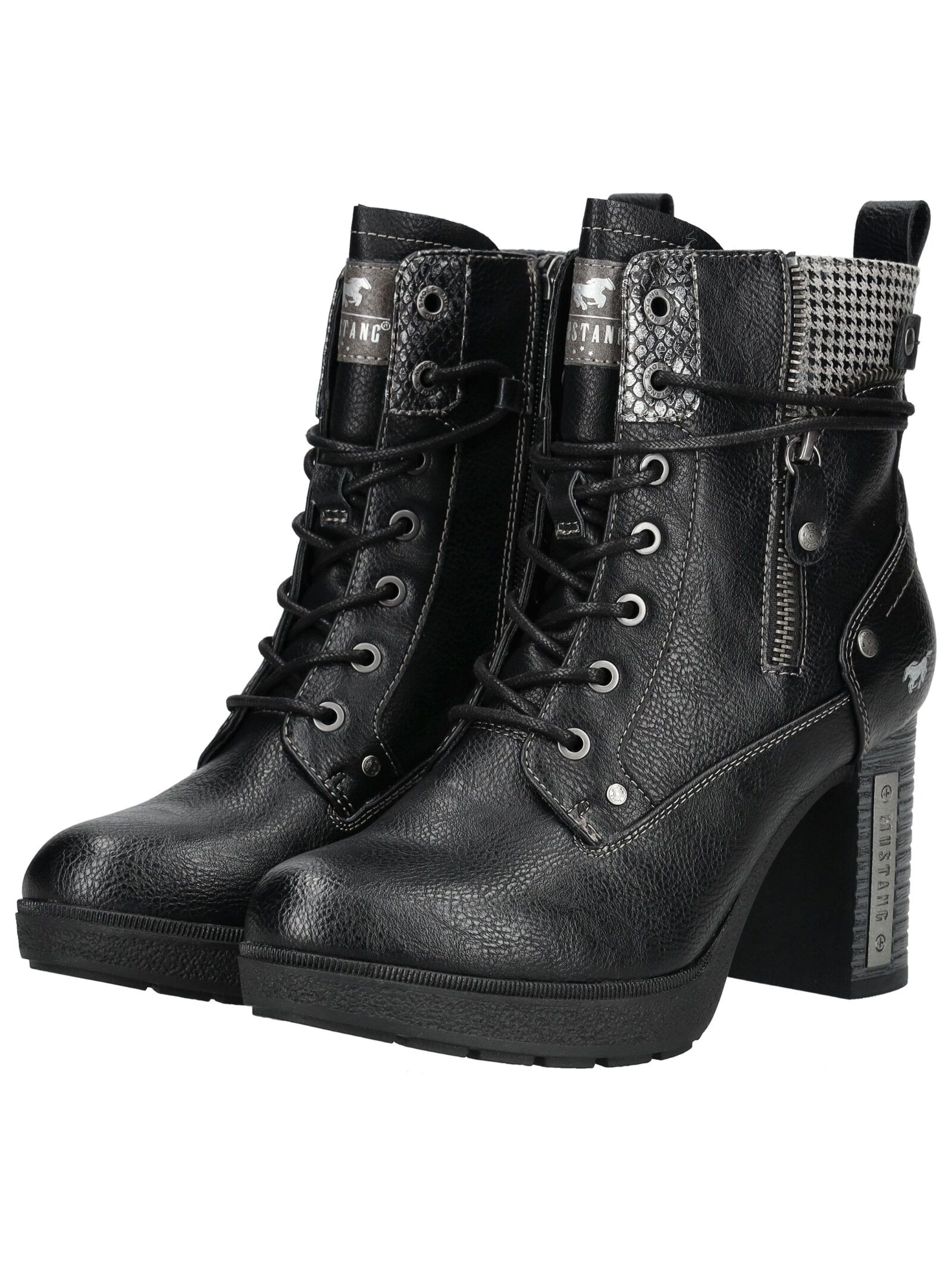 Mustang Shoes High-Heel-Stiefelette »Mustang Shoes Stiefelette Lederimitat/Textil«