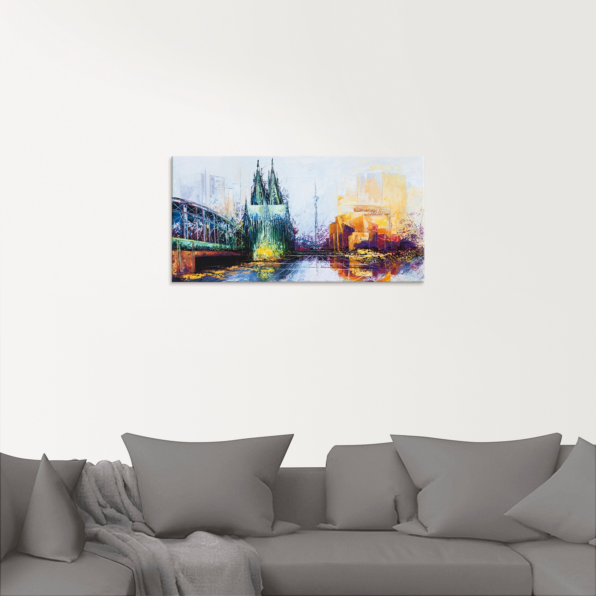Artland Glasbild »Köln Skyline«, Deutschland, (1 St.), in verschiedenen Größen