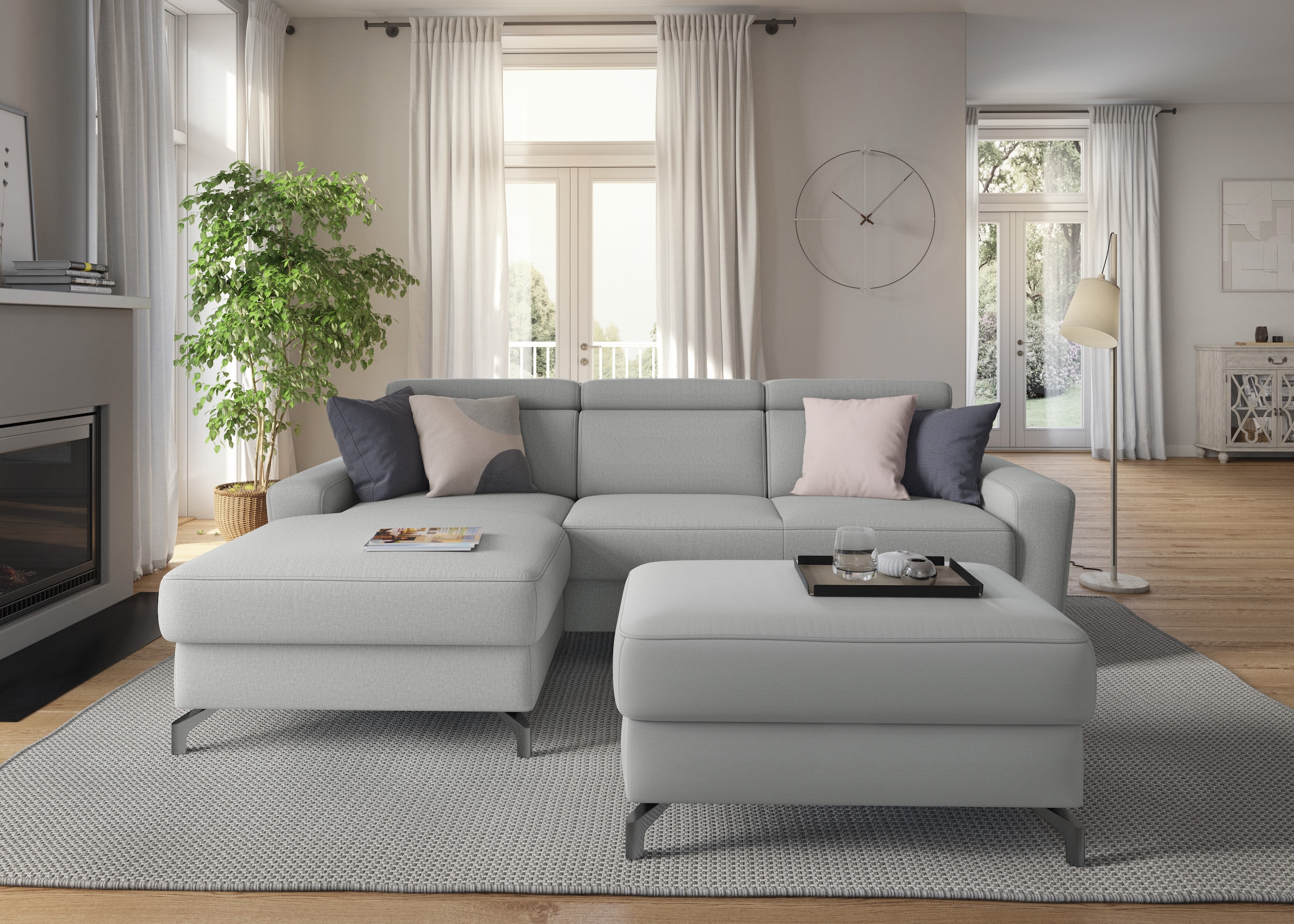 sit&more Ecksofa "Scarlett L-Form" inklusive Kopfteilverstellung, optional Schlaffunktion & Bettkasten