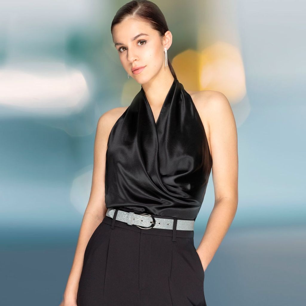 Silbergift Ledergürtel »Ledergürtel mit reflektierenden Glanzpartikeln«