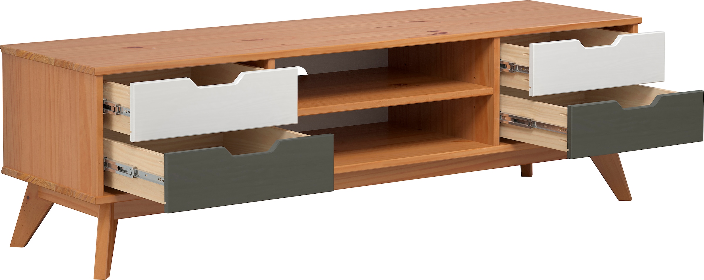 INTER-FURN Lowboard »Scandik«, Kommode aus massiver Kiefer