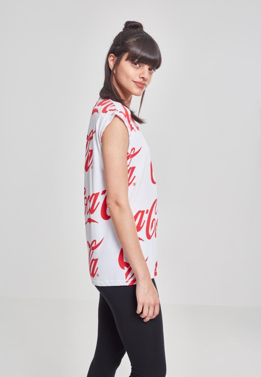 Merchcode Kurzarmshirt »Merchcode Damen Ladies Coca Cola AOP Tee«, (1 tlg.)