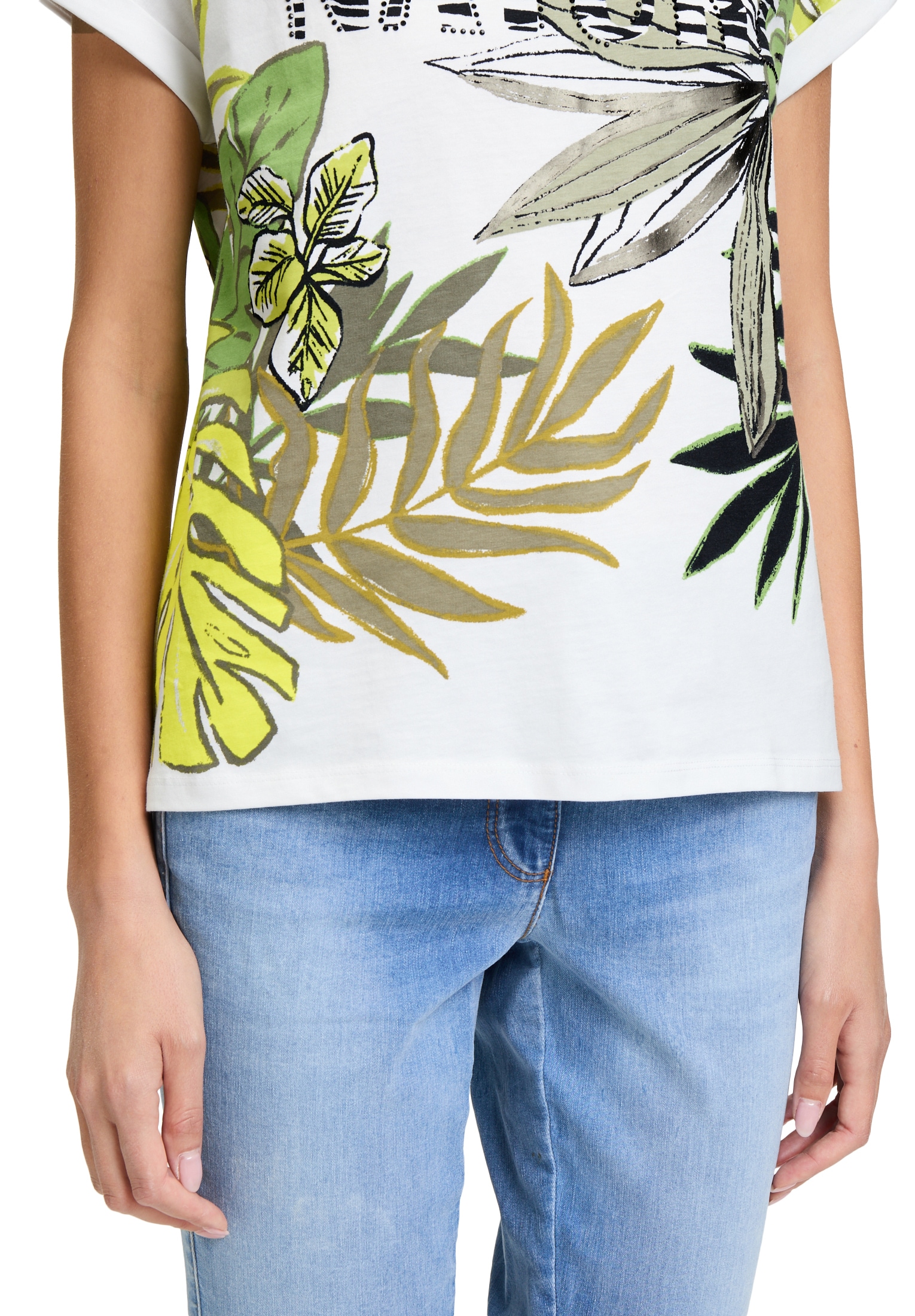 Betty Barclay Kurzarmshirt »Betty Barclay Halbarm-Shirt mit Ärmelaufschlag«, (1 tlg.), Glitzersteine