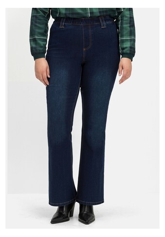 Sheego Bootcut-Jeans »Jeans«, mit Gummibund und Kontrastnähten kaufen