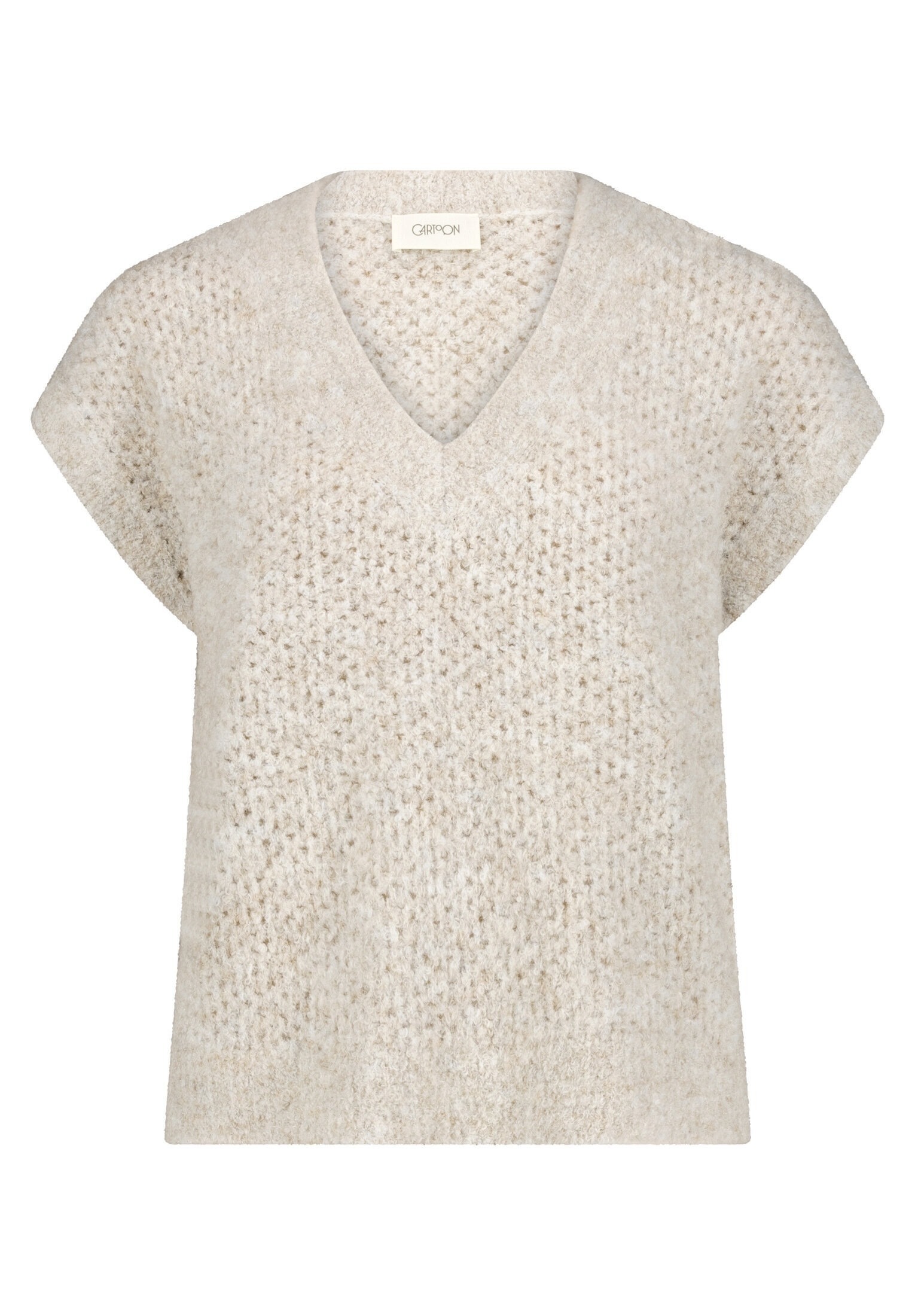 Cartoon Stricktop »Damen mit V-Ausschnitt«