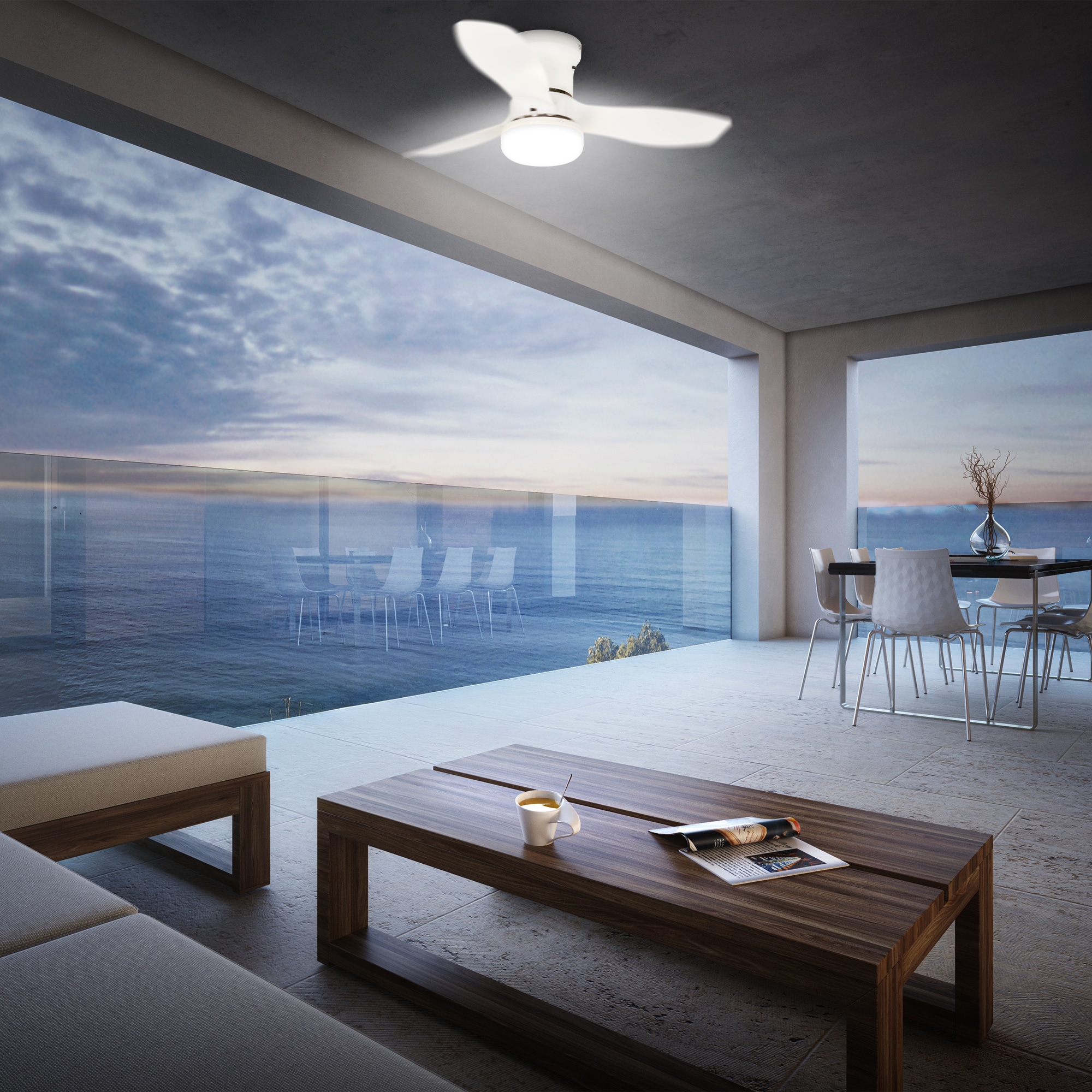 Briloner Leuchten LED Deckenleuchte »LUFITO« LED-Board 1 Stk. warmweiß - kaltweiß Schlafzimmer, Wohnzimmer, Esszimmer, Flur, Küche