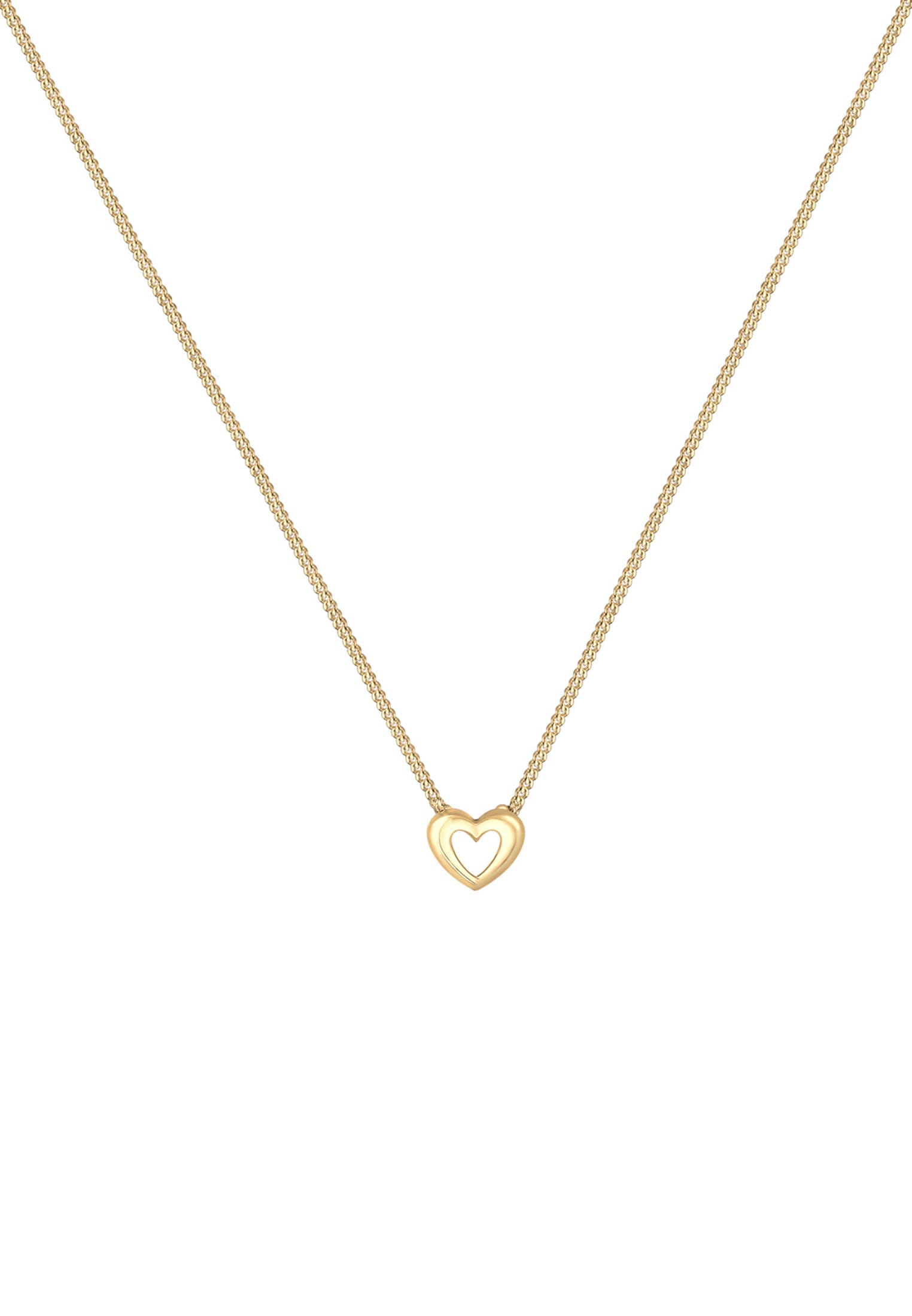 Elli Premium Kette mit Anhänger »Anhänger Herz 585 Gelbgold«