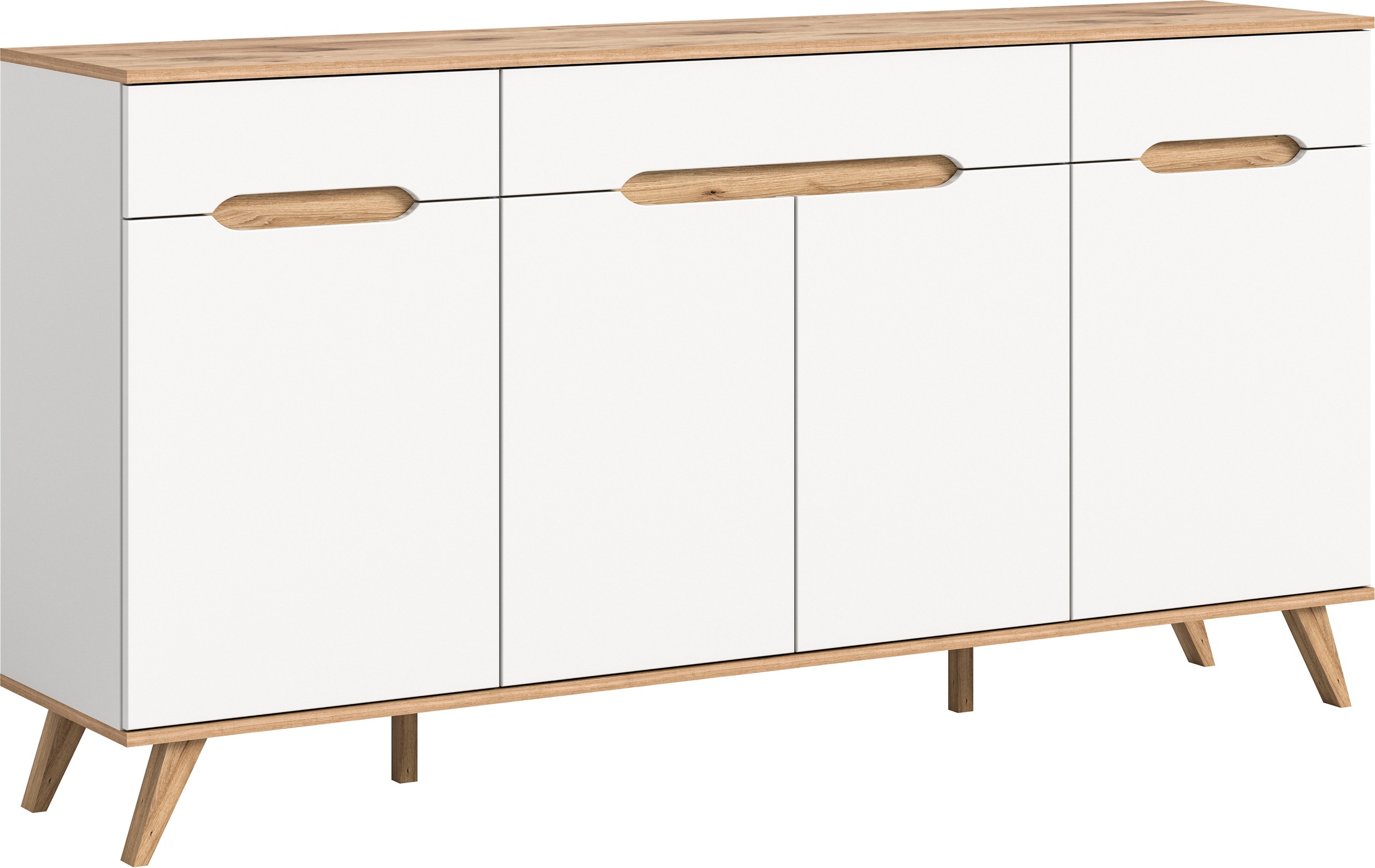 Home affaire Sideboard "Alesund", 6 Fächer, konischer Fuß, Kommode, Anricht günstig online kaufen