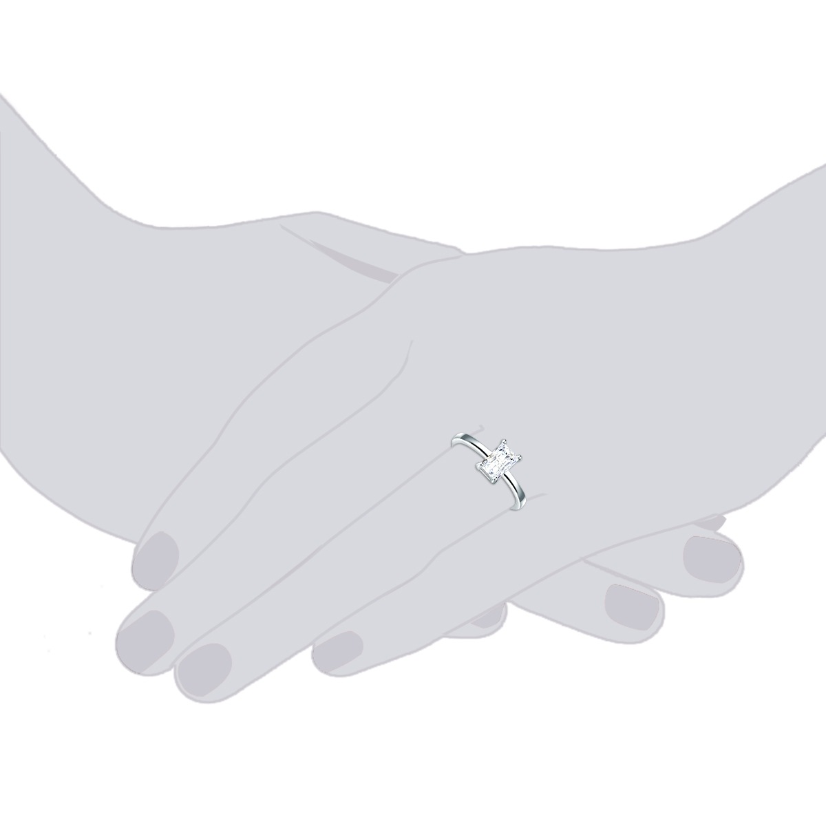 Trilani Solitärring »TR724« mit Zirkonia im Brillant-Look
