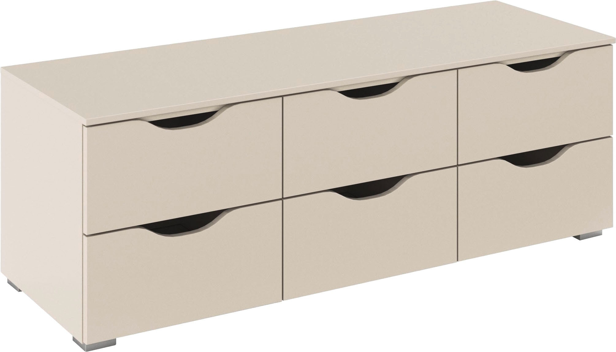 rauch "Lowboard TV-Schrank TV-Schrank Landhausstil MARLENE" Breite 120 cm mit Griffmulden im Landhausstil, mit 6 geräumigen Schubladen und Soft-Close-Funktion MADE IN GERMANY