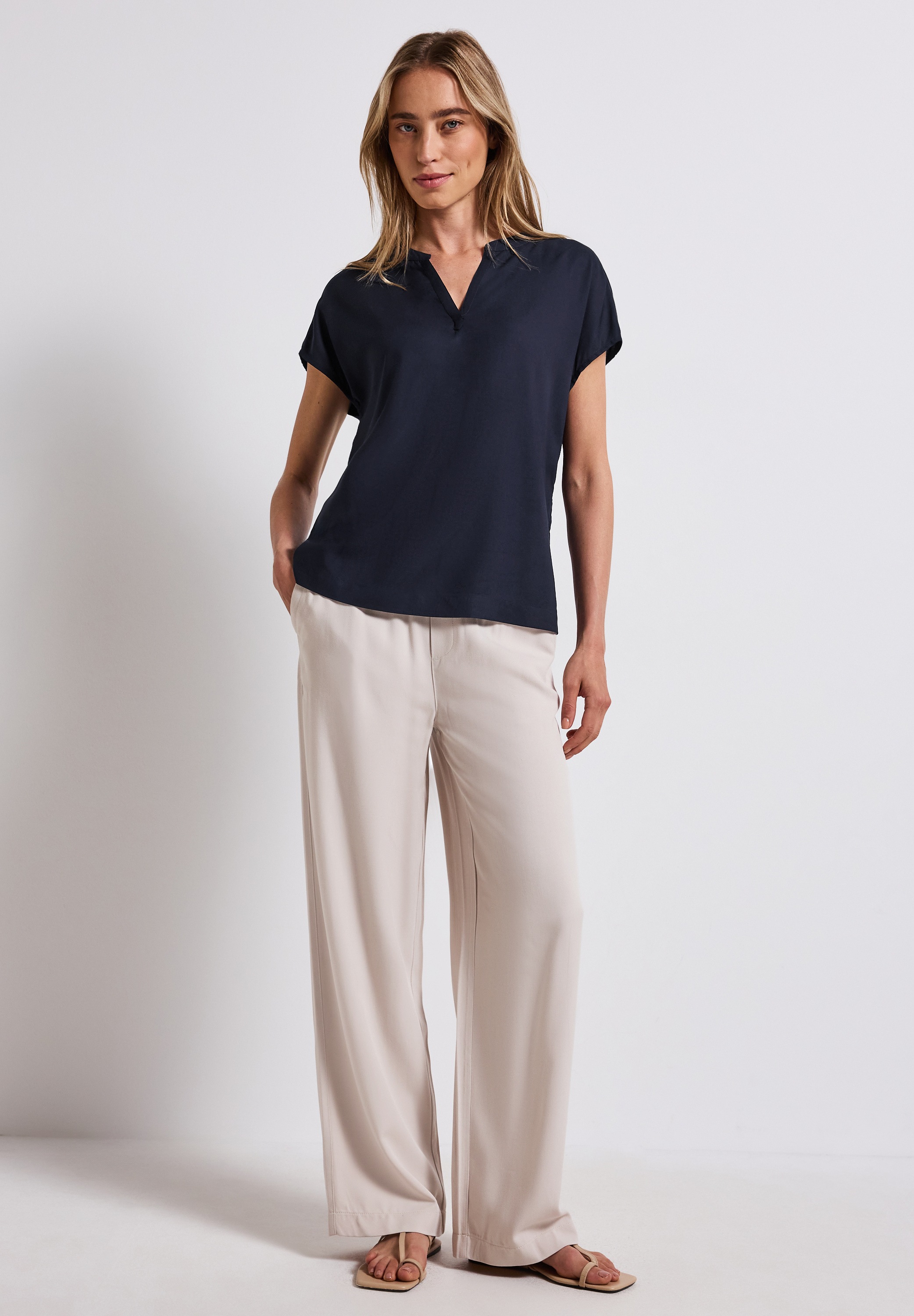 Thumbnail - STREET ONE Kurzarmbluse aus softer Viskose