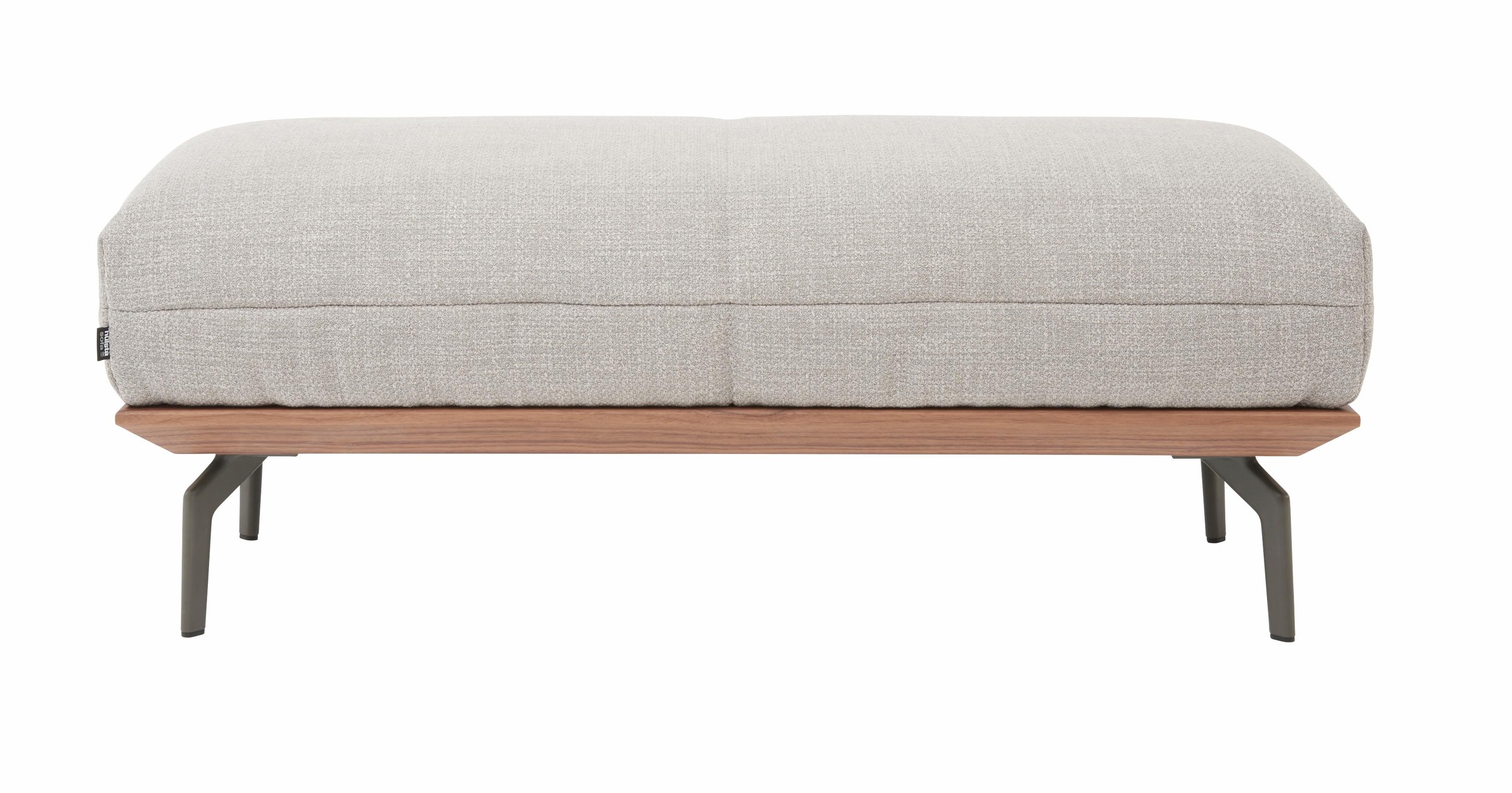 hülsta sofa Polsterhocker »hs.40«, in 2 Bezugsqualitäten, Holzrahmen in Eiche Natur oder Nussbaum