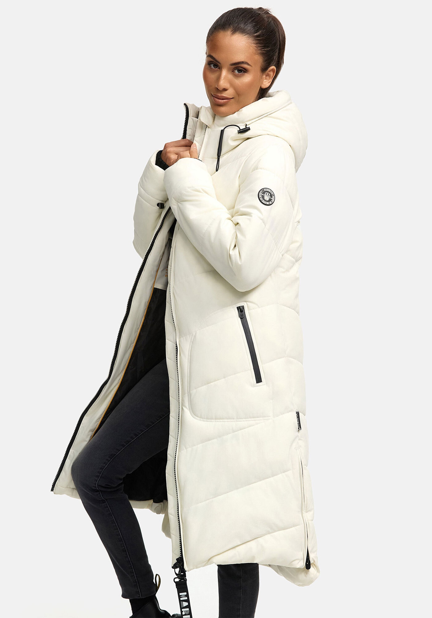 Marikoo Winterjacke »Benikoo«, langer Winter Mantel gesteppt