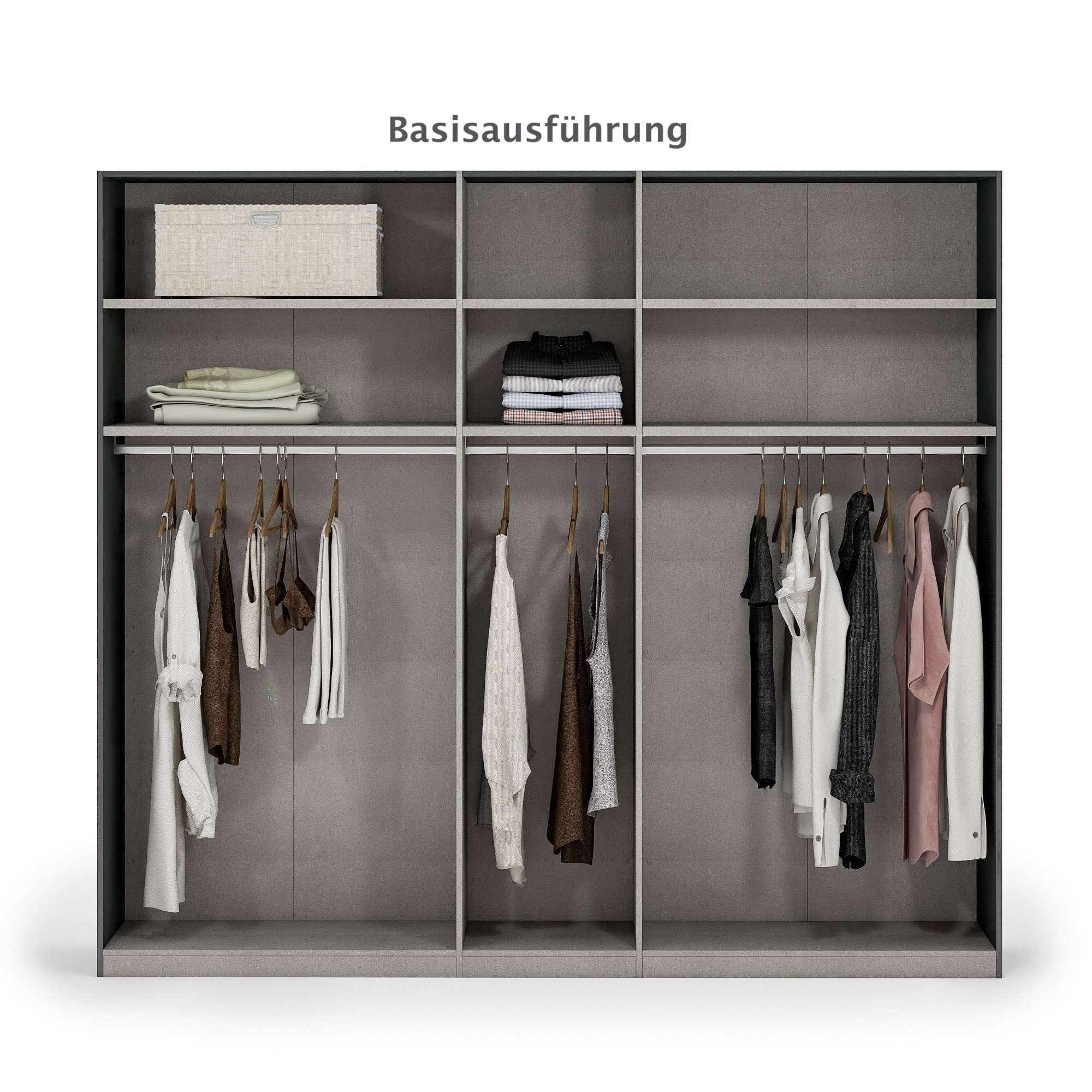 INOSIGN Kleiderschrank »AMETISTA, Drehtürenschrank, designgeformten Fronten«, Made in Italy, hochglanz lackiert, Basisausführung, Zubehör extra