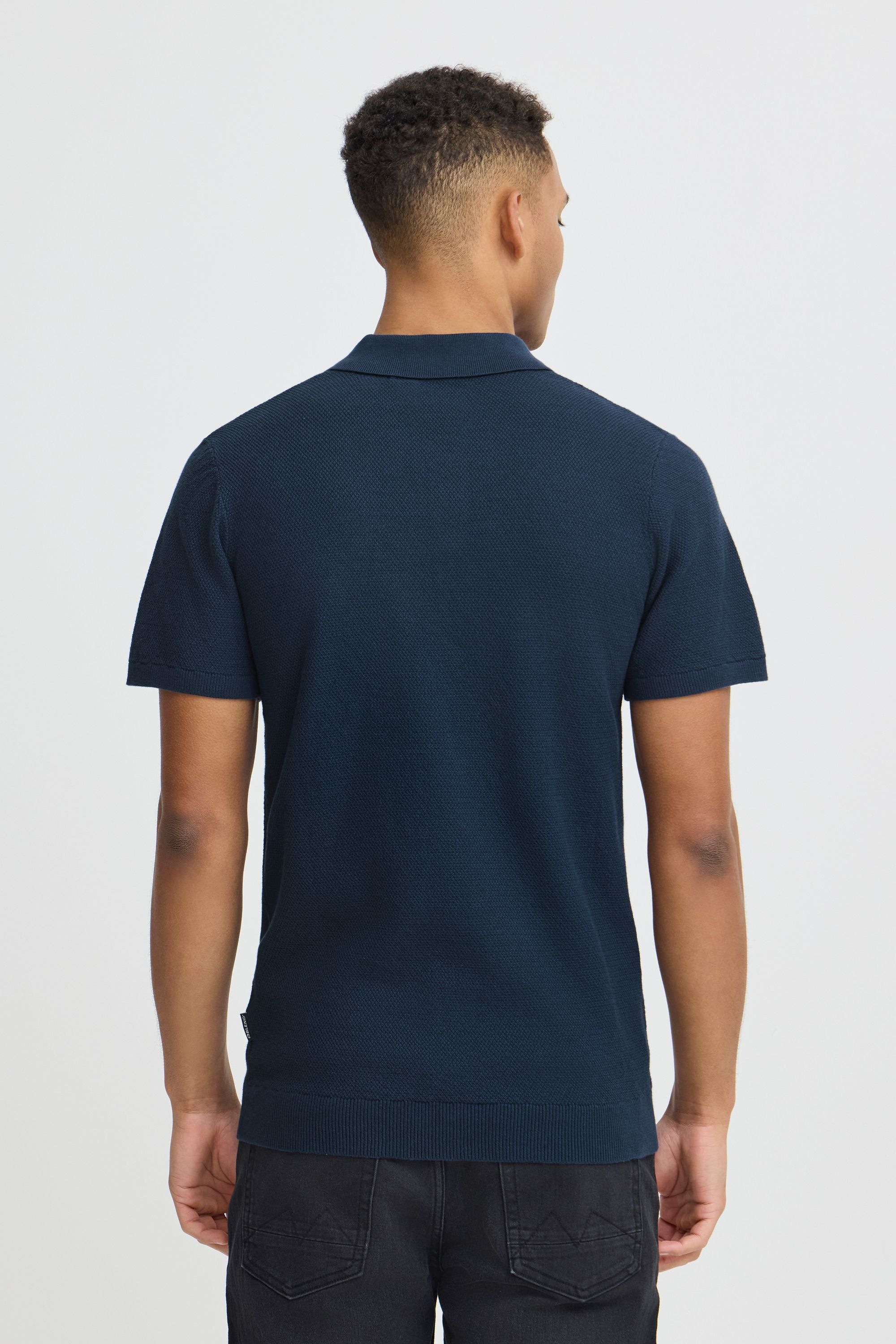 Poloshirt BLEND "Poloshirt BHALK", Herren, Gr. XL, blau (marineblaus), Obermaterial: 100% Baumwolle CO., Shirts 3