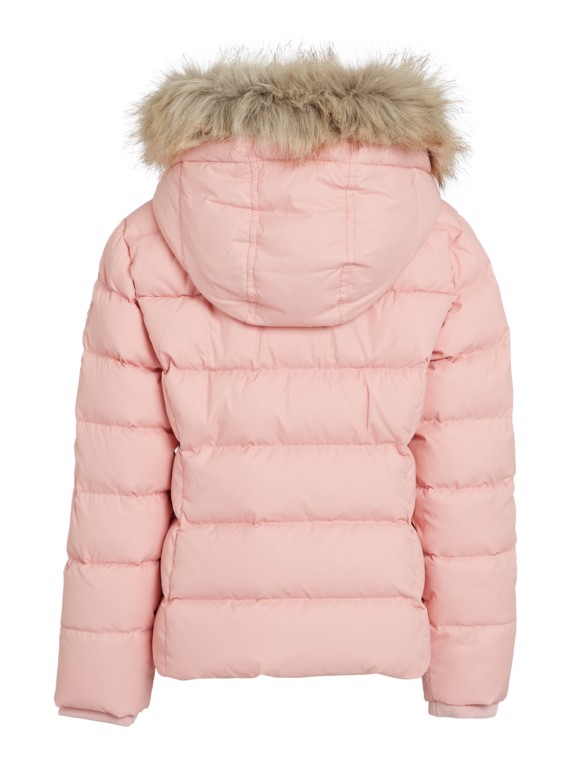 Tommy Hilfiger Steppjacke »ESSENTIAL FUR HOOD JACKET«, mit Kapuze, mit Fellimitat an der Kapuze