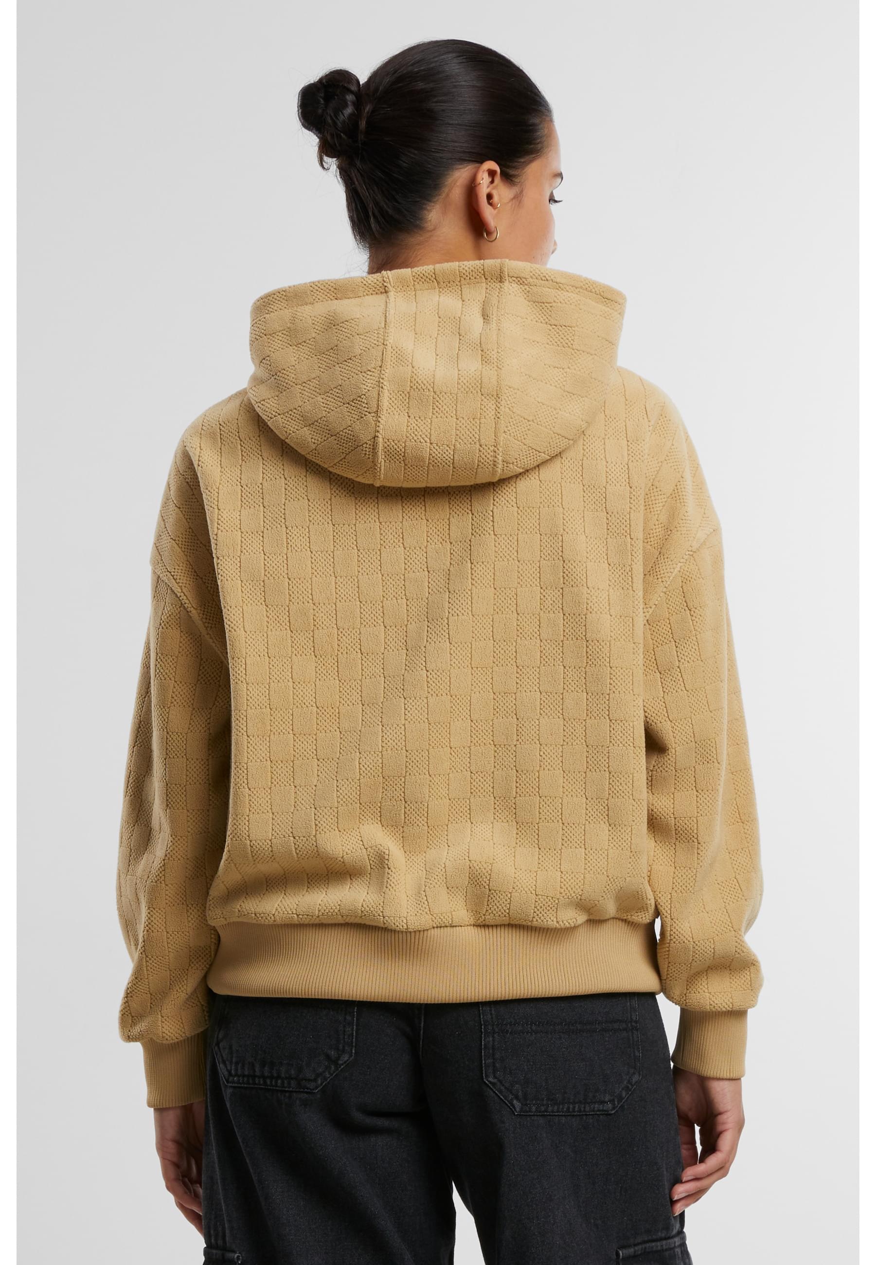 URBAN CLASSICS Kapuzenpullover »Urban Classics Ladies Jacquard Velvet Oversized Hoodie«, (1 tlg.)