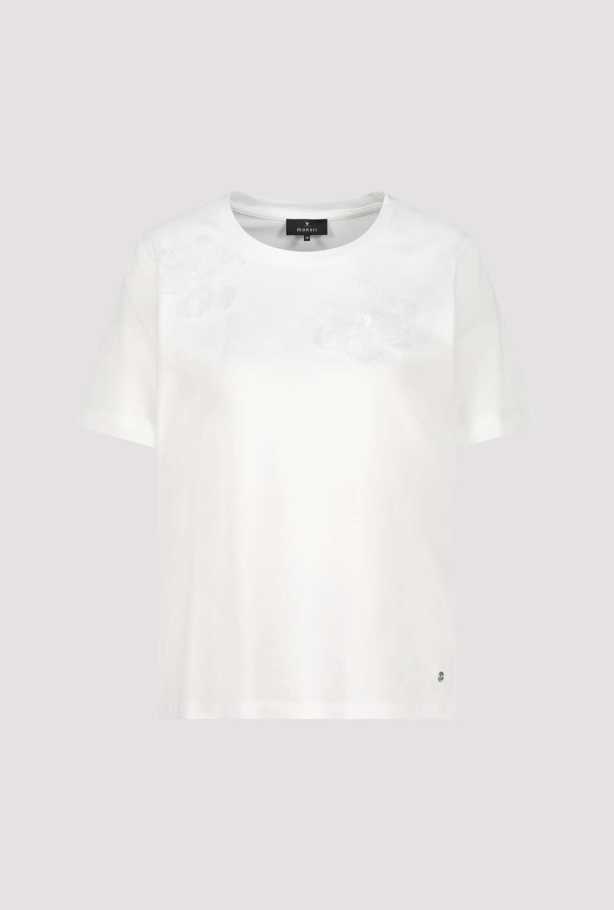 Monari T-Shirt »Shirt 3D Blume« Regular fit mit 3D-Blumen