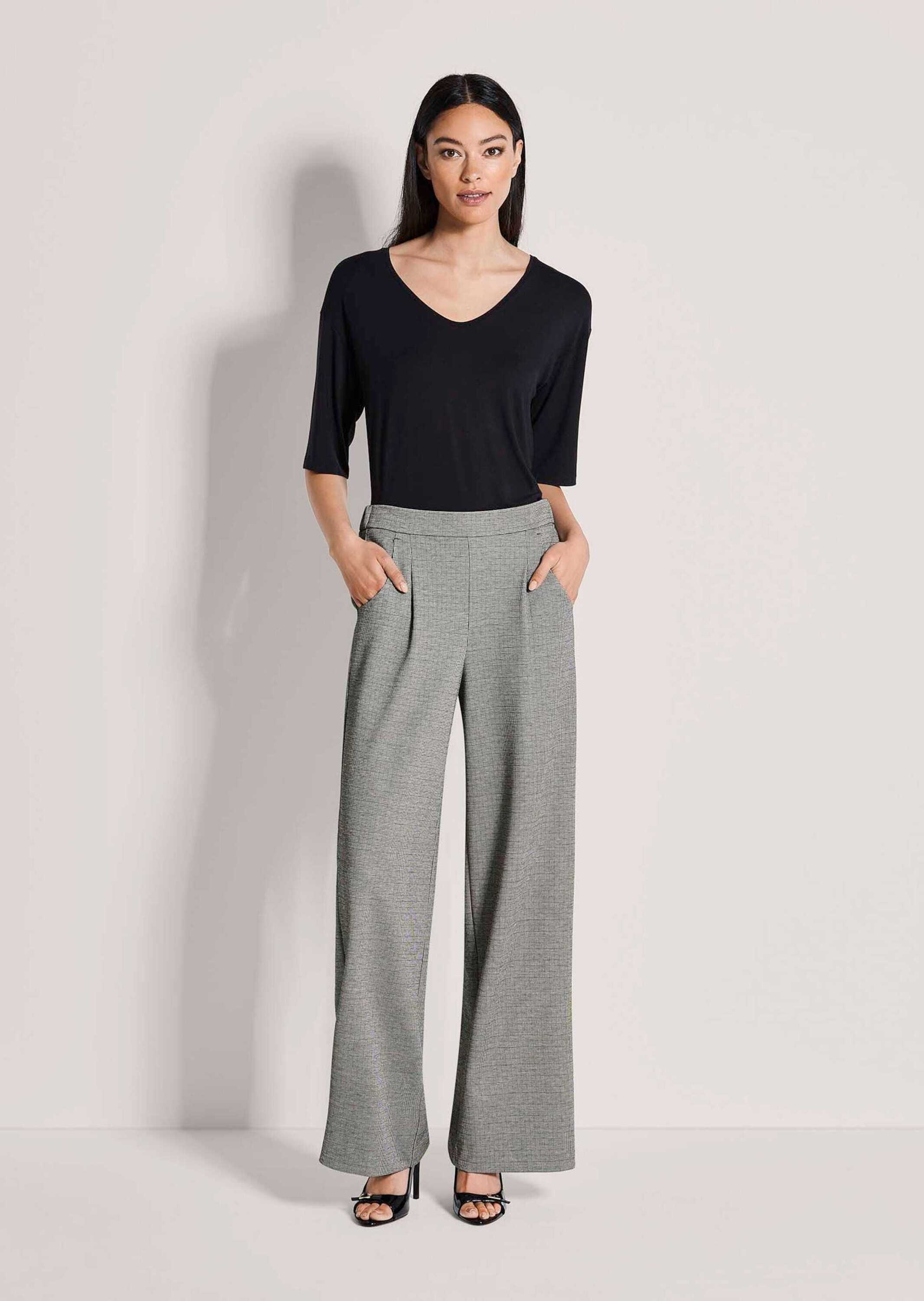 MADELEINE Stoffhose "Bundfaltenhose Schlupfhose mit Karo-Muster" günstig online kaufen