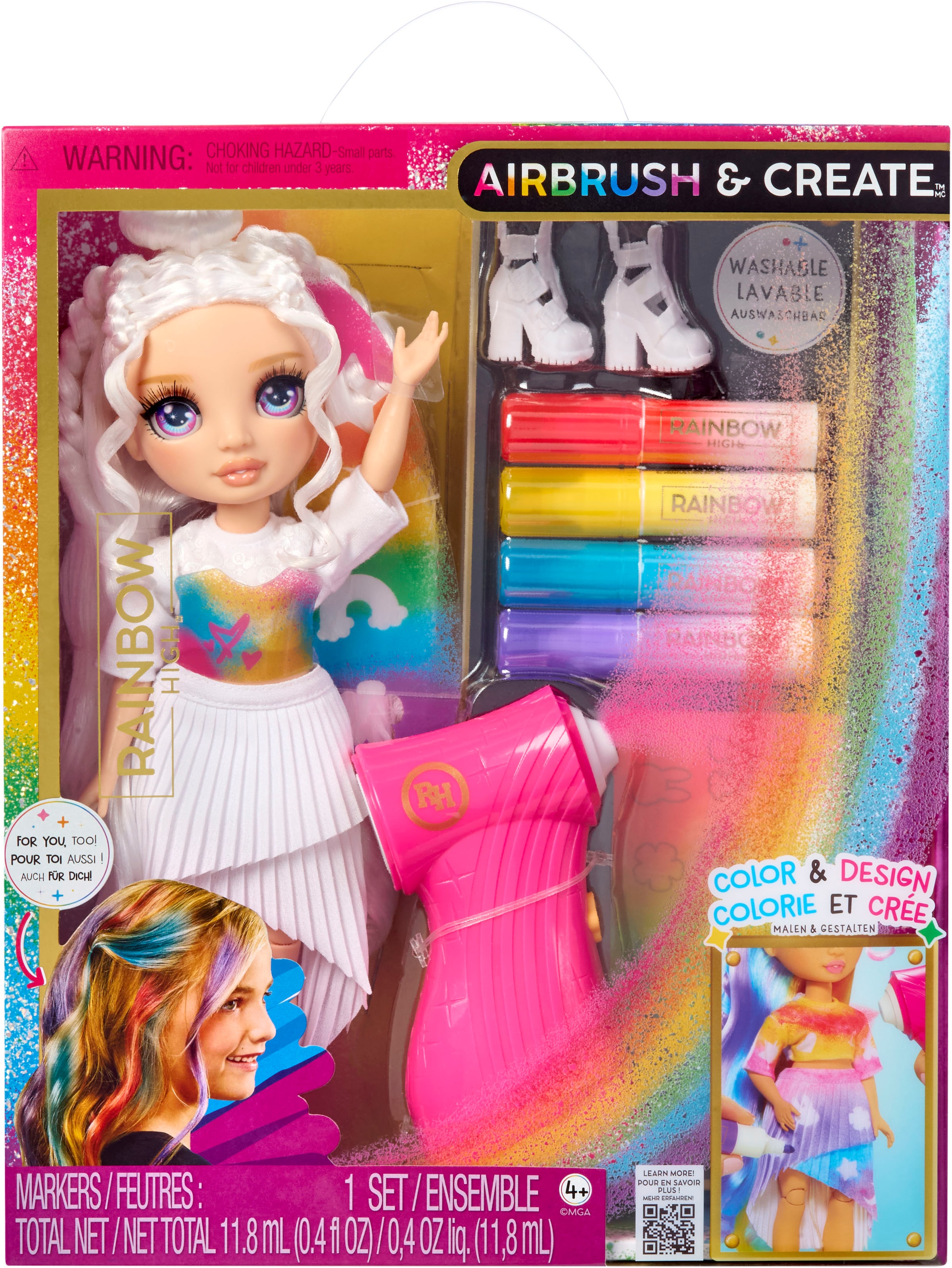 RAINBOW HIGH Anziehpuppe »Air Brush & Create Fashion Dolls - Purple Eyes«