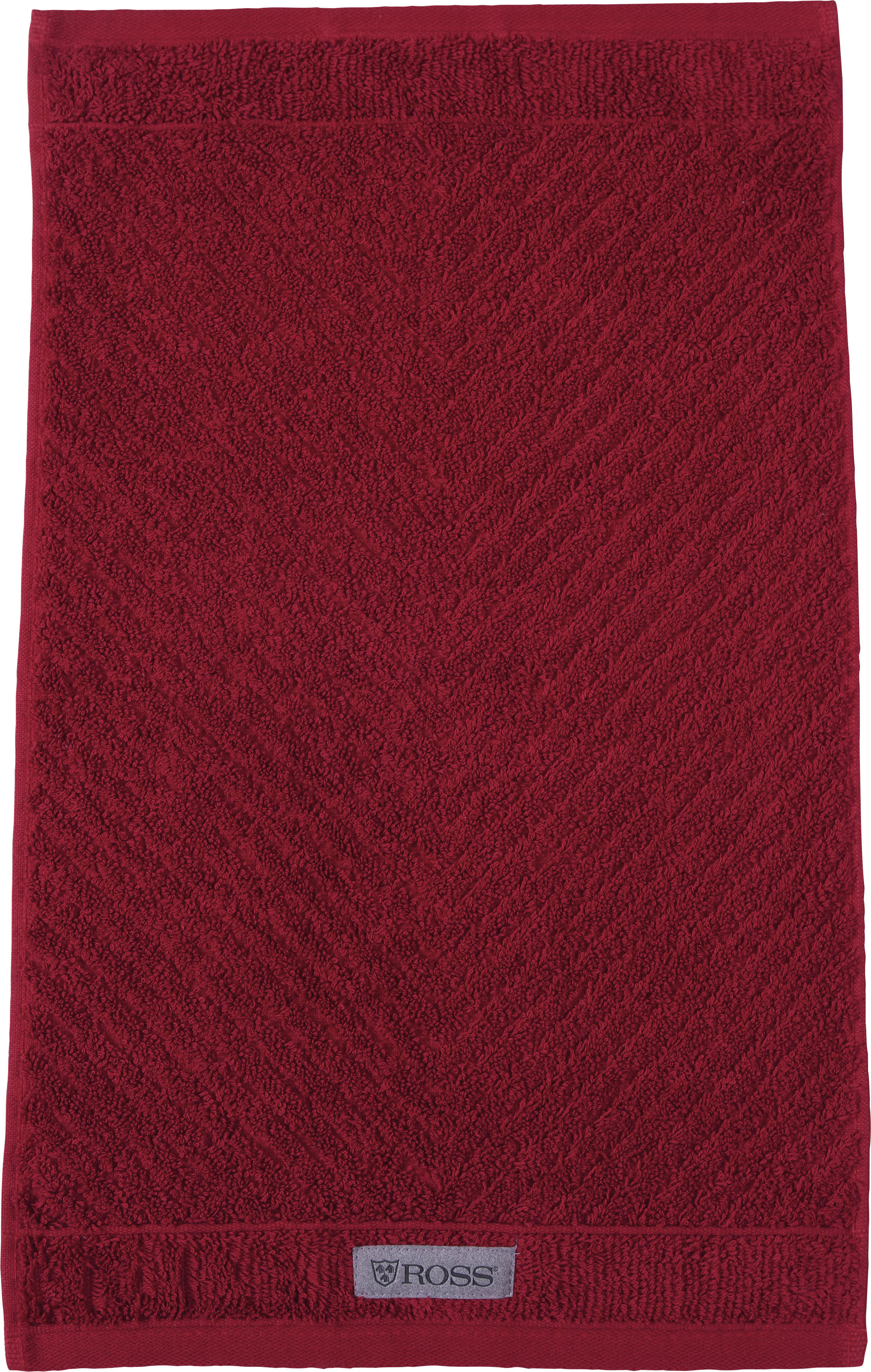 Thumbnail - ROSS Gästehandtuch "Smart" Uni-Rippe mit Velourslabel