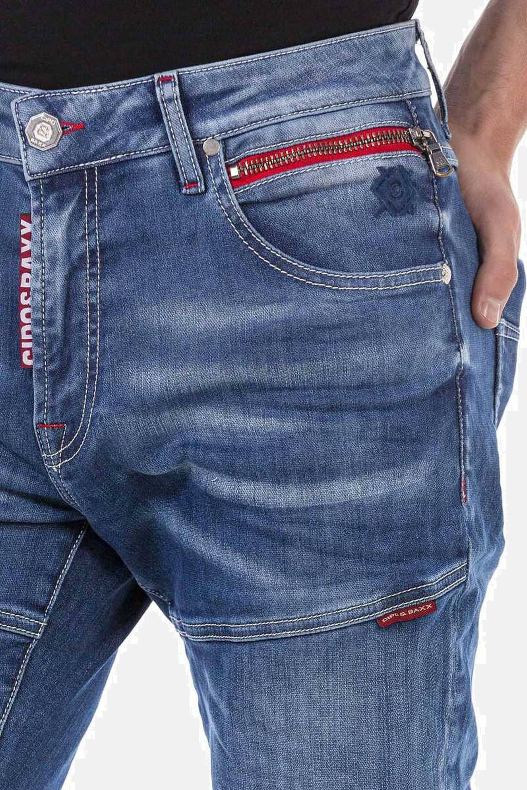 Cipo & Baxx 5-Pocket-Jeans »Jeans«, mit trendigen Ziernähten, CD698