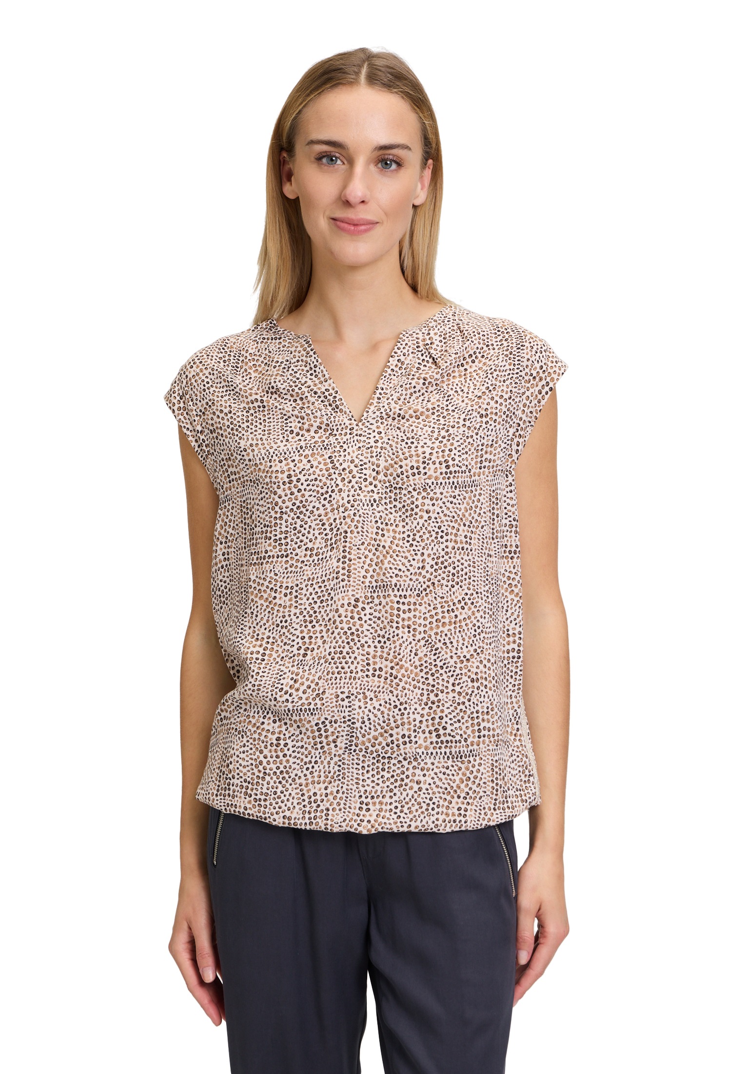 Cartoon Schlupfbluse "Cartoon Damen Casual-Bluse mit Muster" günstig online kaufen