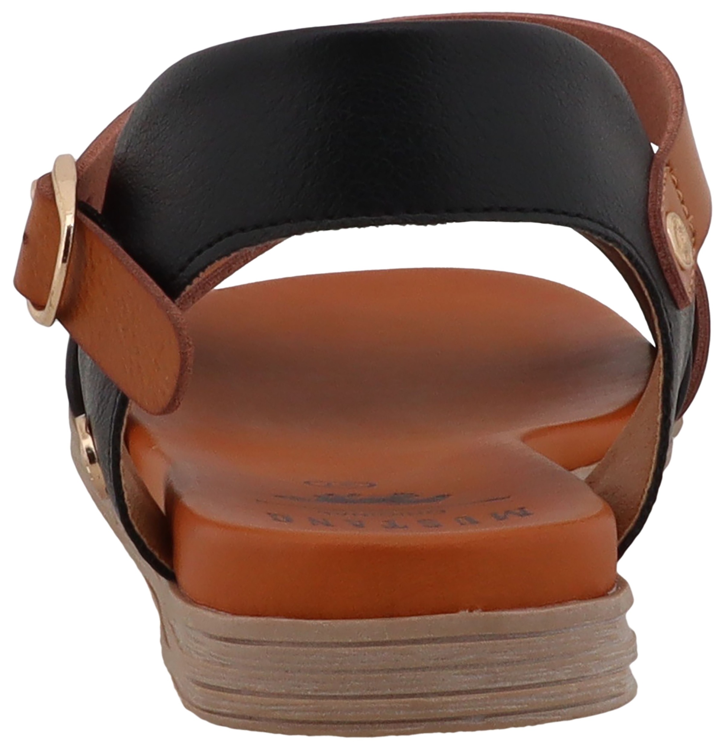 Mustang Shoes Riemchensandale "Eireen" Sandalette, Sommerschuh mit logogepr günstig online kaufen