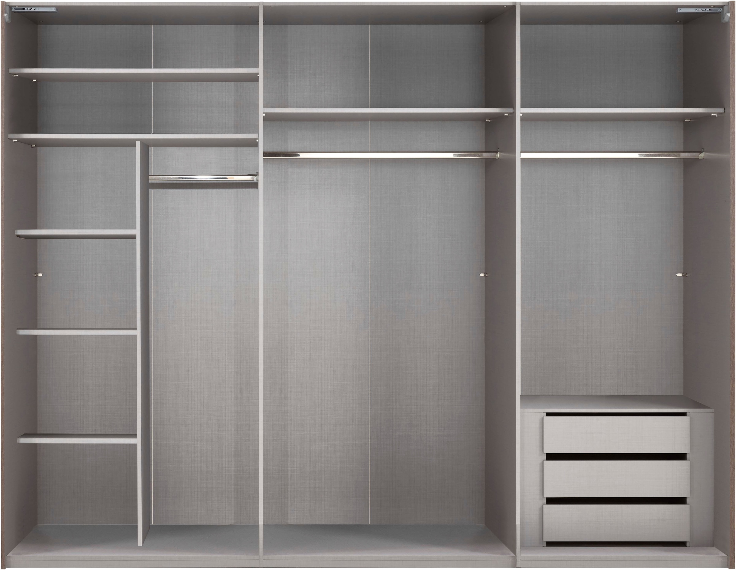 Wimex Kleiderschrank »Indiana by fresh to go, wahlweise mit oder ohne Spiegel« INKLUSIVE Innenausstattung und Selbsteinzug für die Türen,  große Breiten250 oder 300cm, mit oder ohne Glasfront, Made in Germany