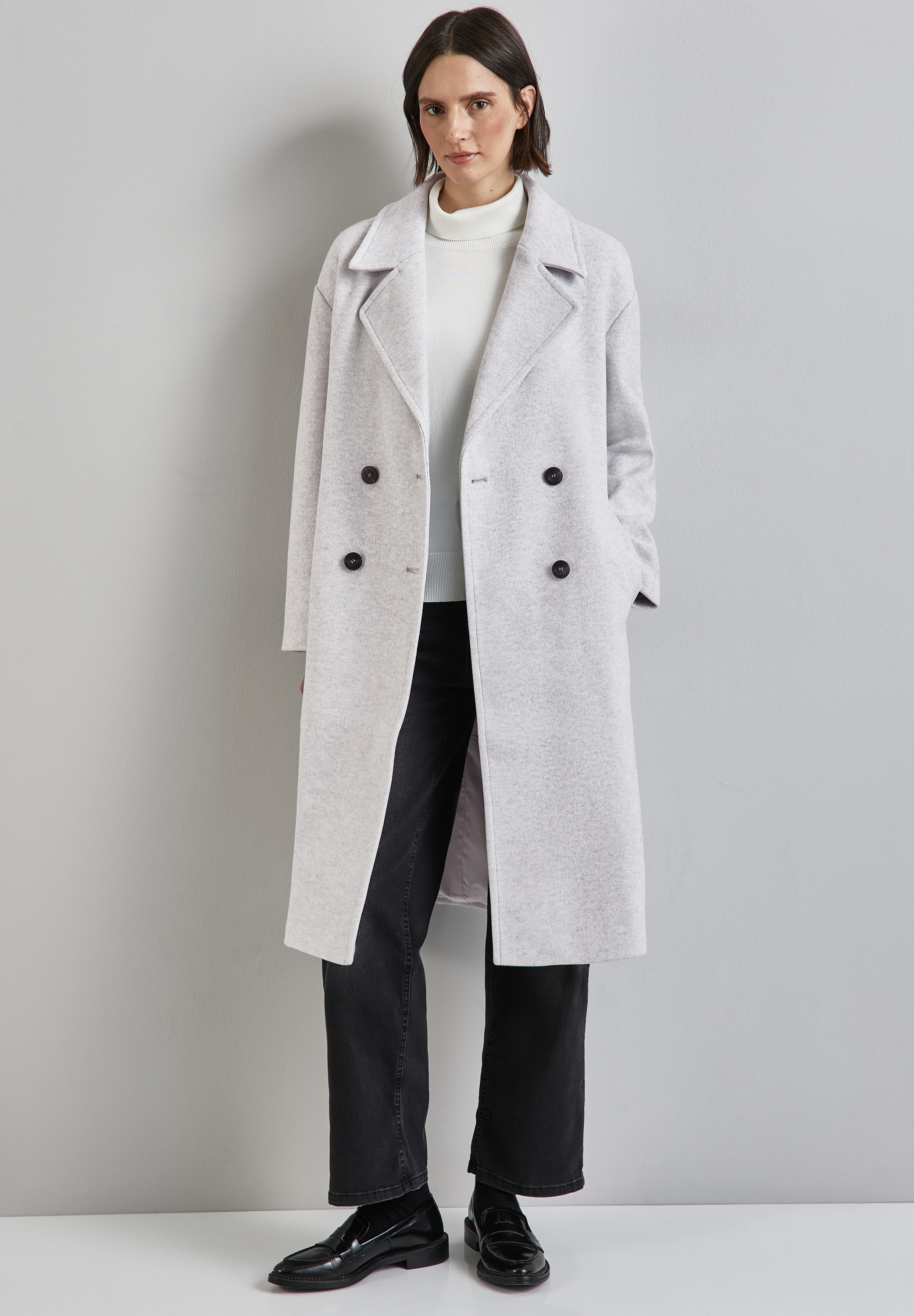 STREET ONE Trenchcoat, in Woll-Optik