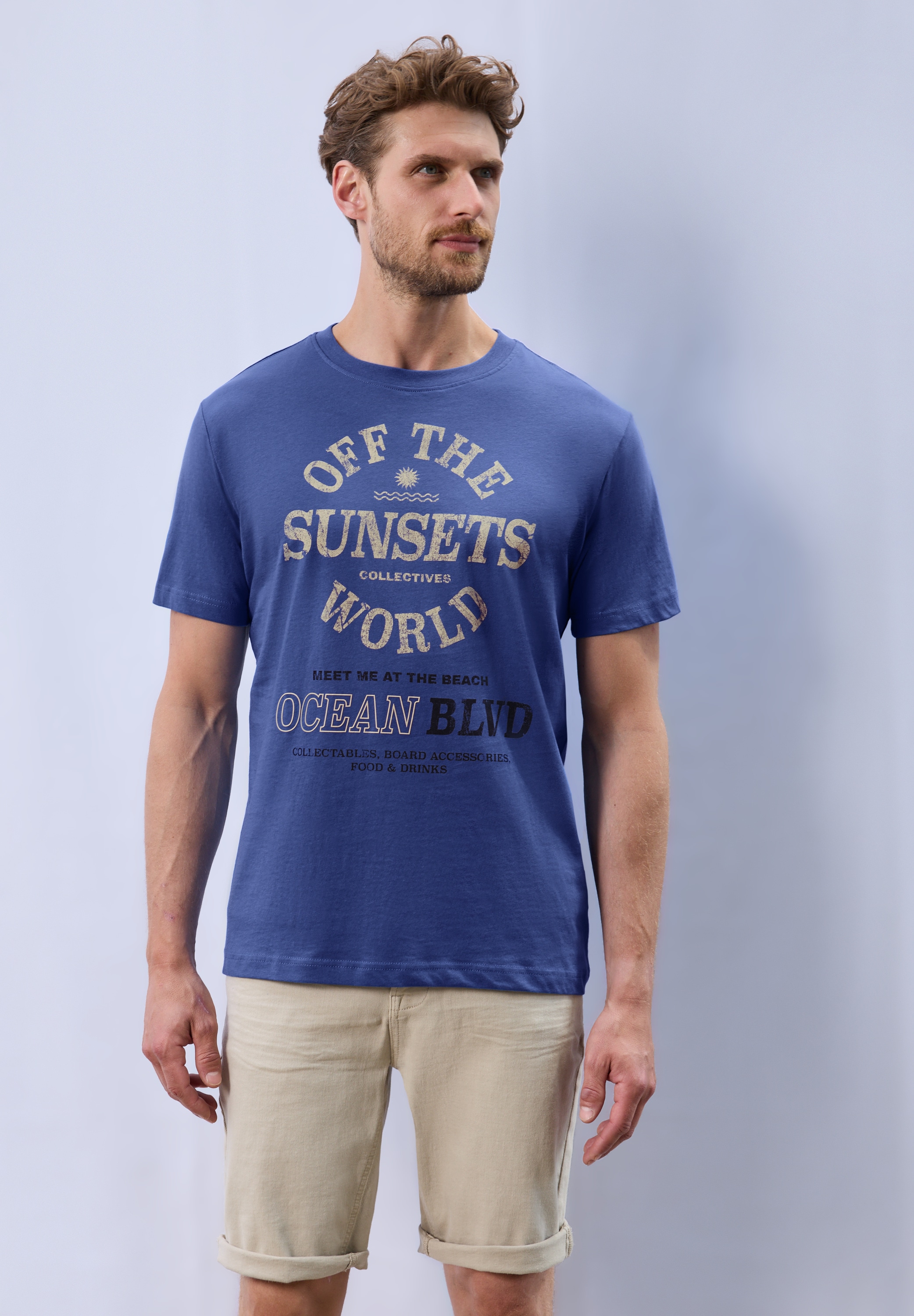 STREET ONE MEN T-Shirt, mit Rundhalsausschnitt günstig online kaufen