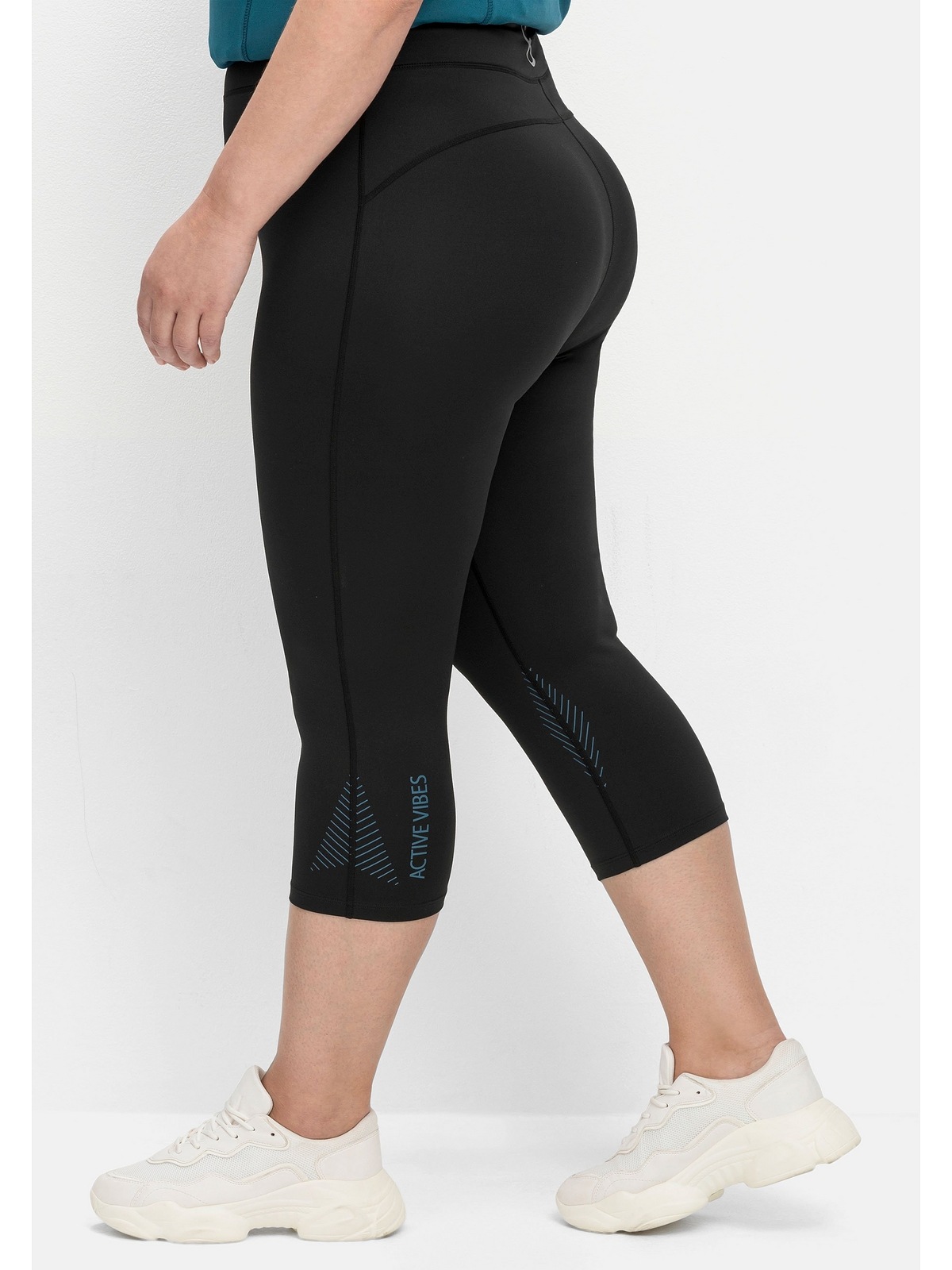Sheego Leggings »Große Größen«, in Caprilänge, aus Funktionsmaterial