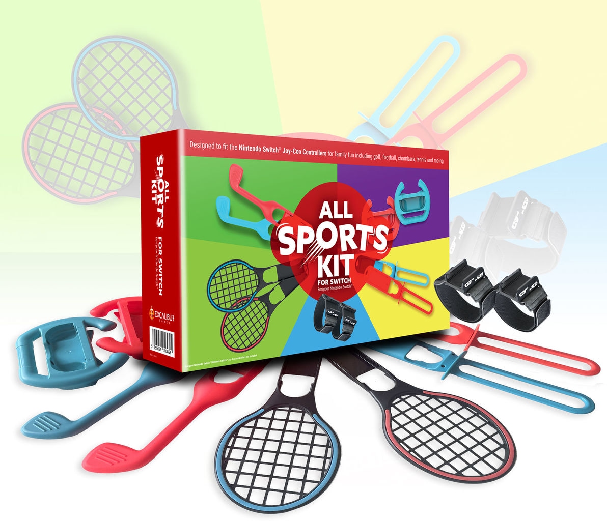 nicht definiert Switch-Controller »Switch Sports All Sports Kit (Bein- und Armriemen, Golfschläger)«, (Set, 10 St.)