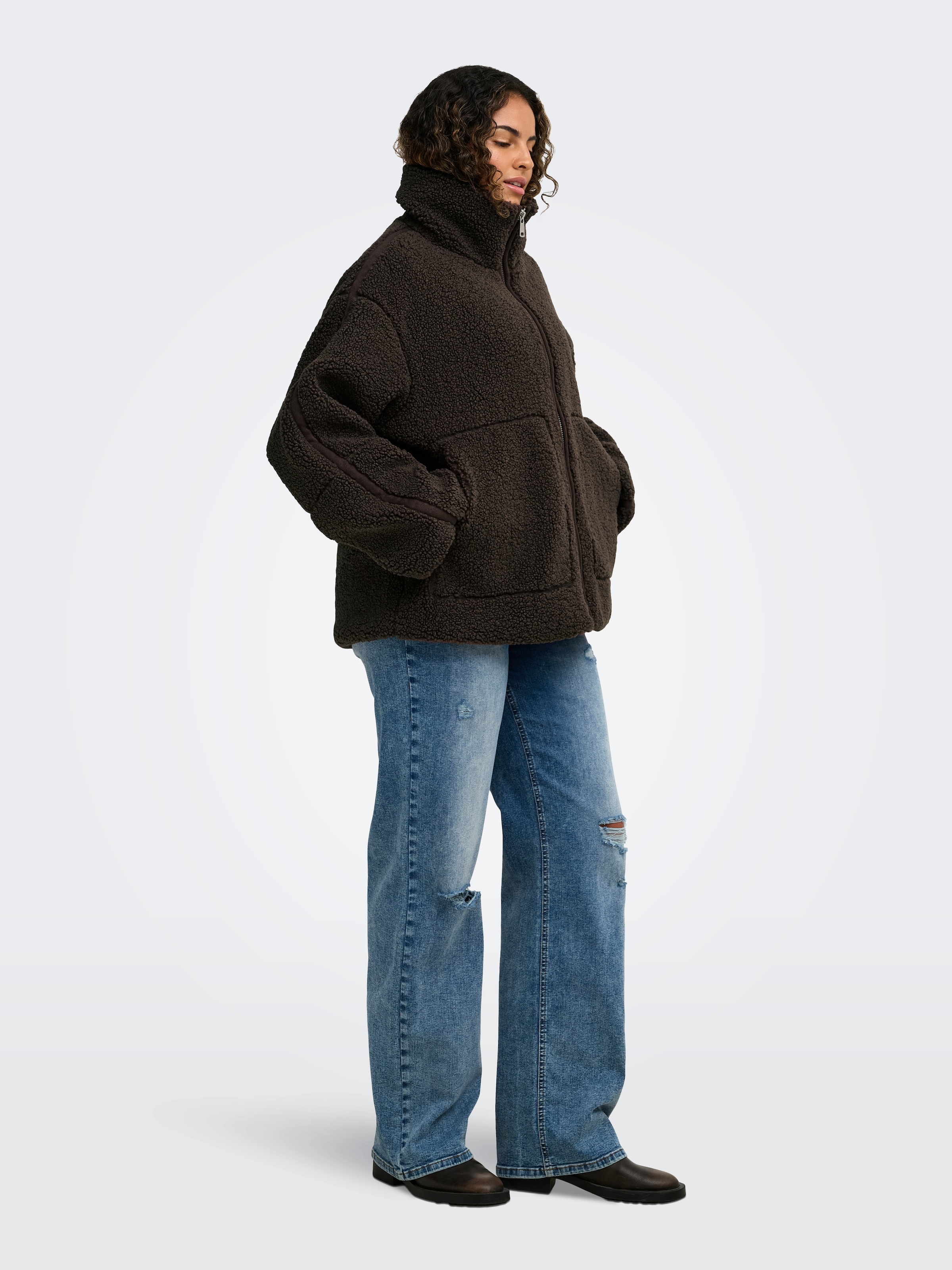 ONLY CARMAKOMA Plüschjacke »CARASPEN TEDDY JACKET OTW NOOS« Kunstfaser, Teddyplüsch
