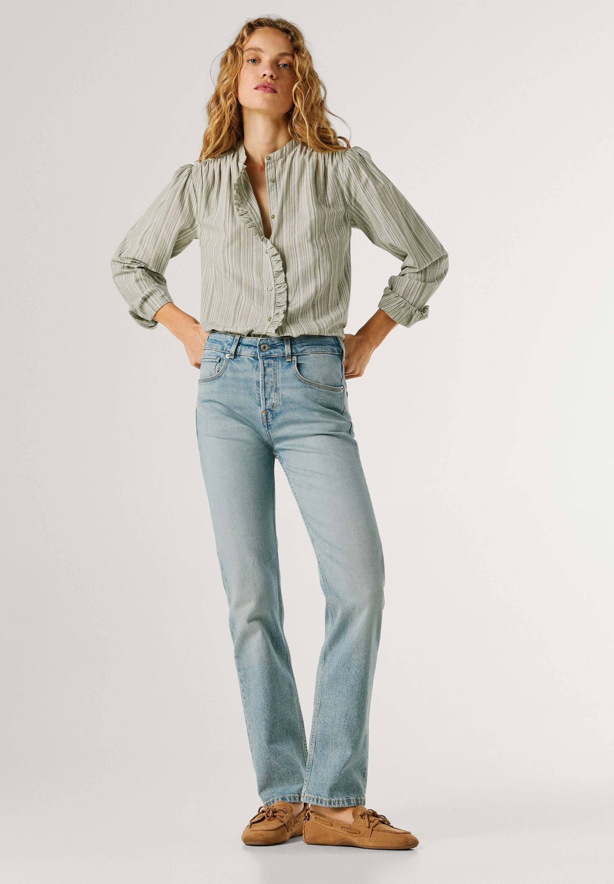 Pepe Jeans Straight-Jeans »trousers STRAIGHT MW ARROW SUMMER STONE«