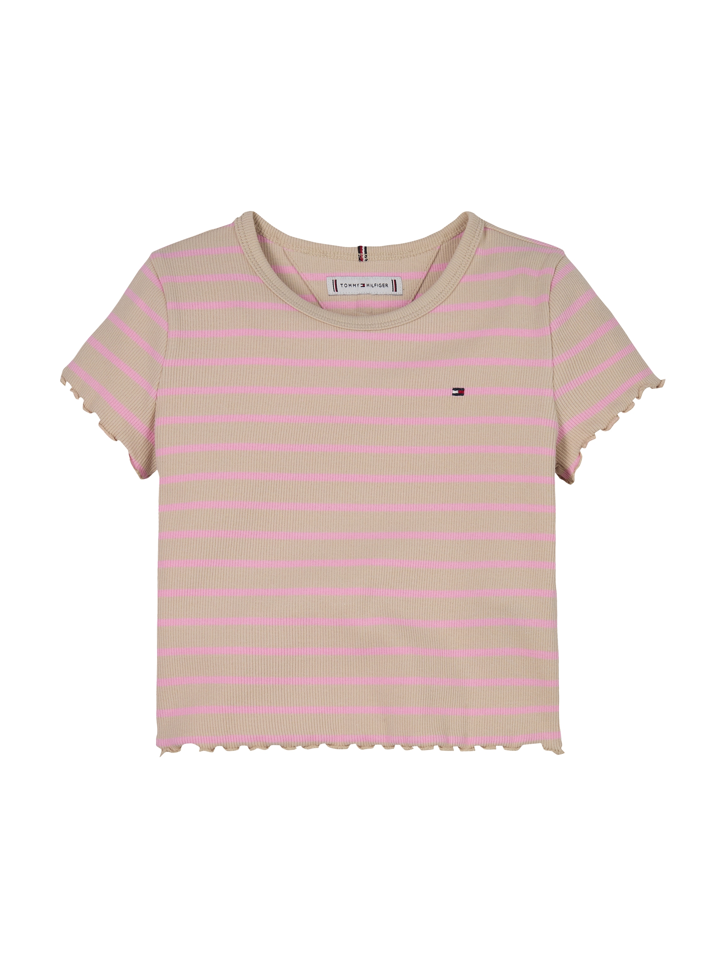 Tommy Hilfiger T-Shirt »RIB KNIT TOP SS«, mit Streifenmuster