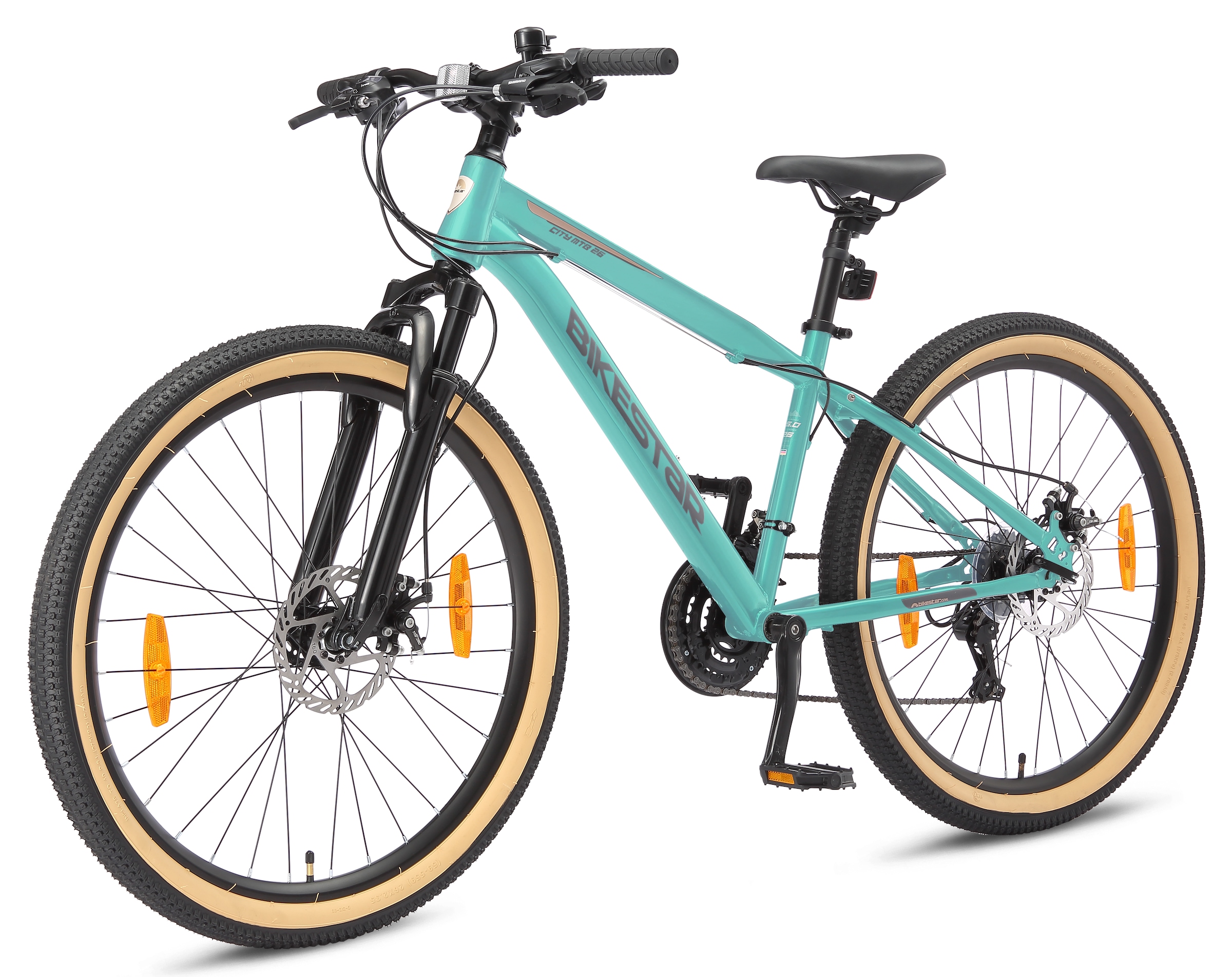 Bikestar Mountainbike 21 Gang Shimano RD-TY300 Schaltwerk Kettenschaltung für Damen und Herren, Kettenschaltung