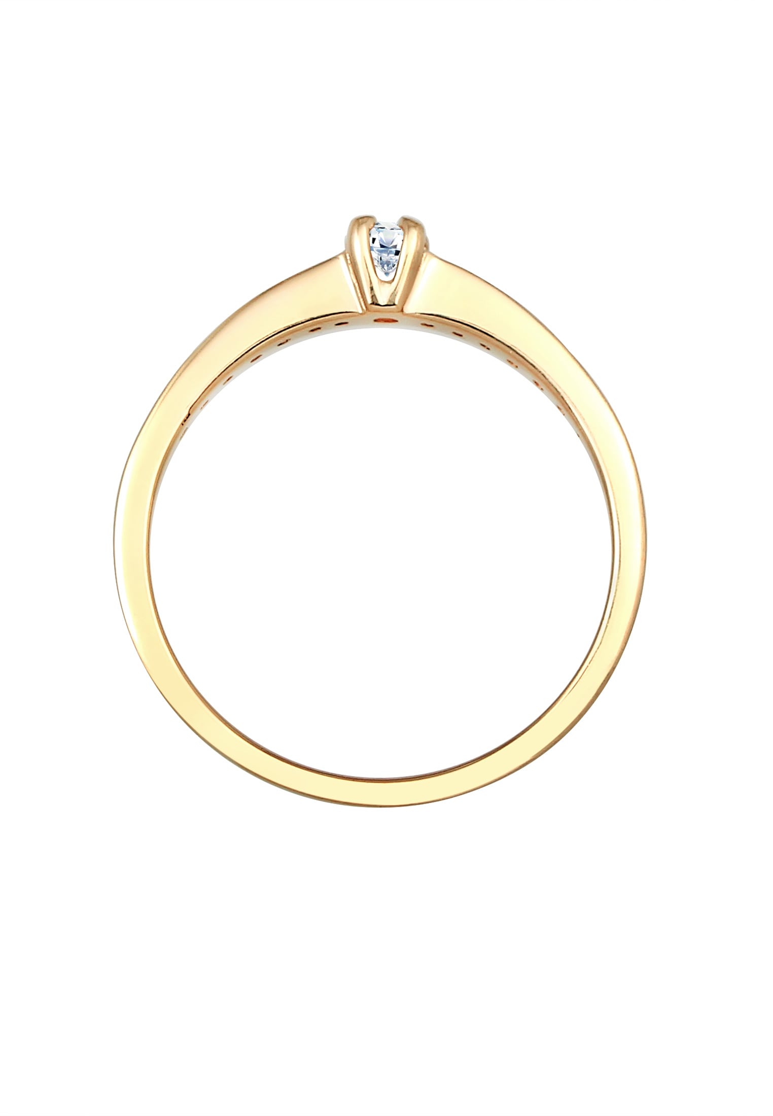 Elli DIAMONDS Verlobungsring »Verlobungsring Diamant (0.18 ct.) 585 Gelbgold«