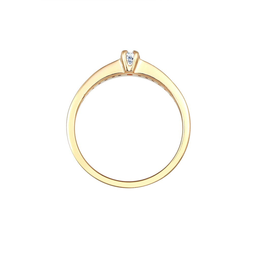 Elli DIAMONDS Verlobungsring »Verlobungsring Diamant (0.18 ct.) 585 Gelbgold«