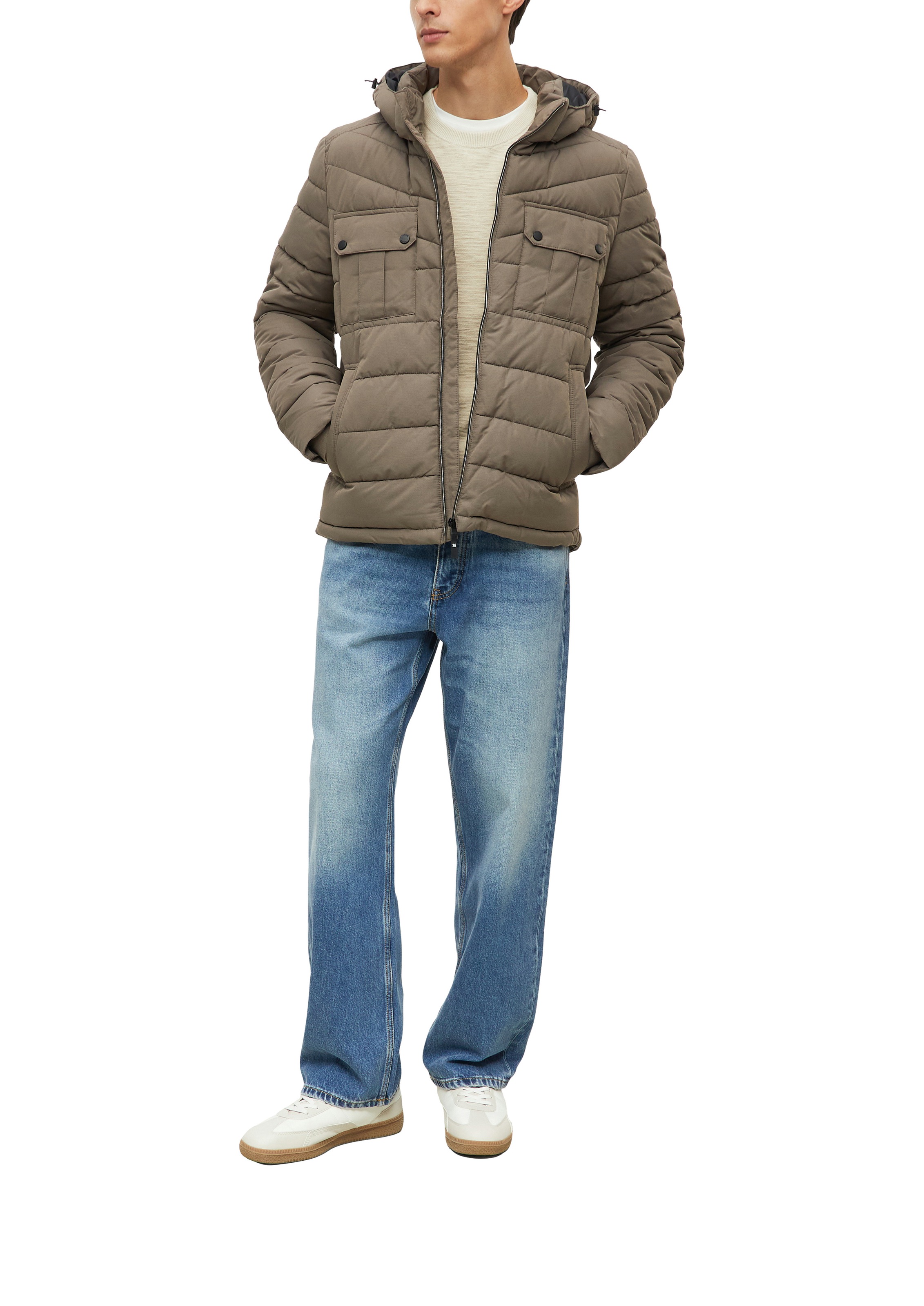 s.Oliver Steppjacke mit Kapuze mit Kapuze und Reißverschluss