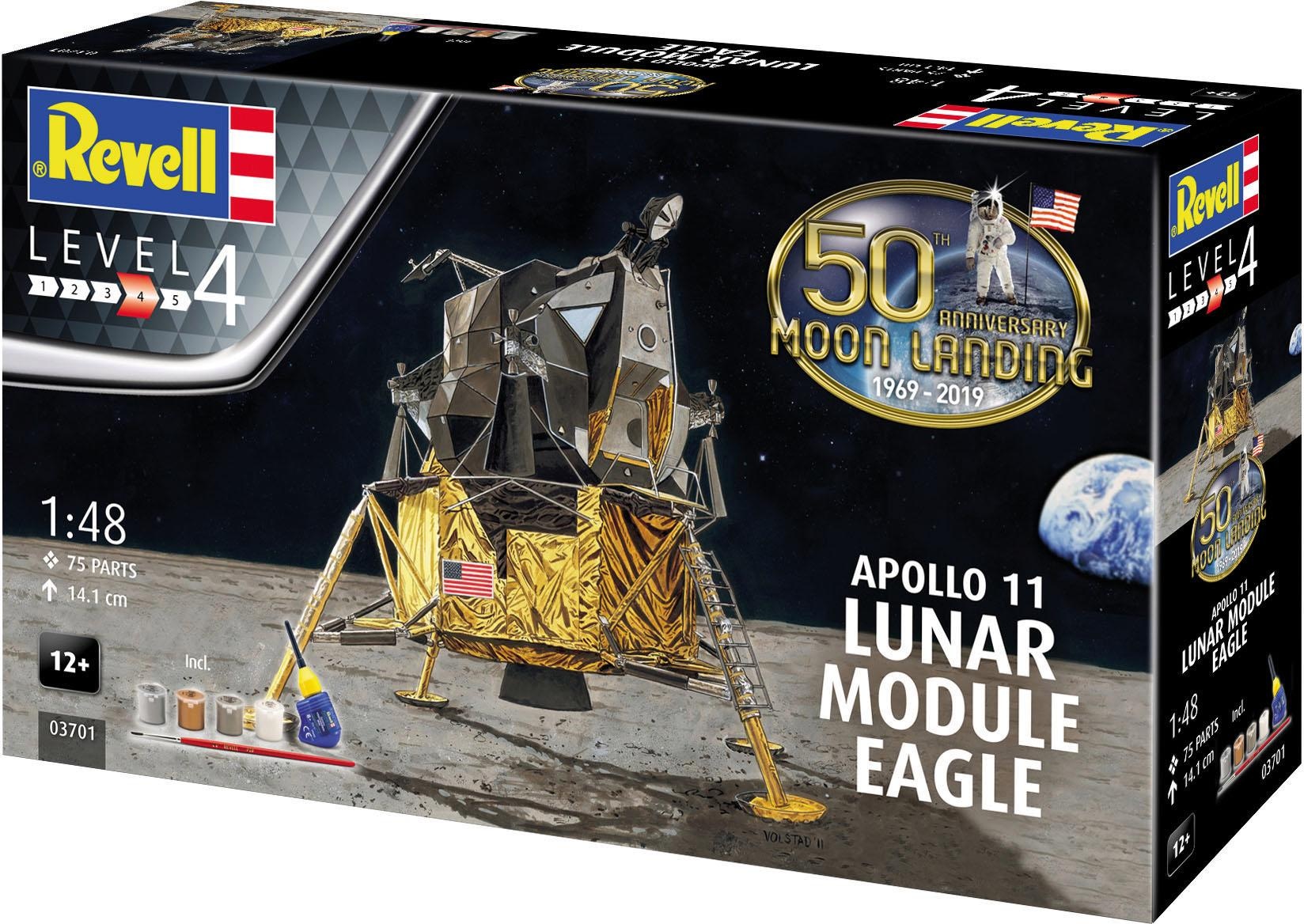 Revell® Modellbausatz »Apollo 11 Lunar Module Eagle«, 1:48, Jubiläumsset mit Basis-Zubehör