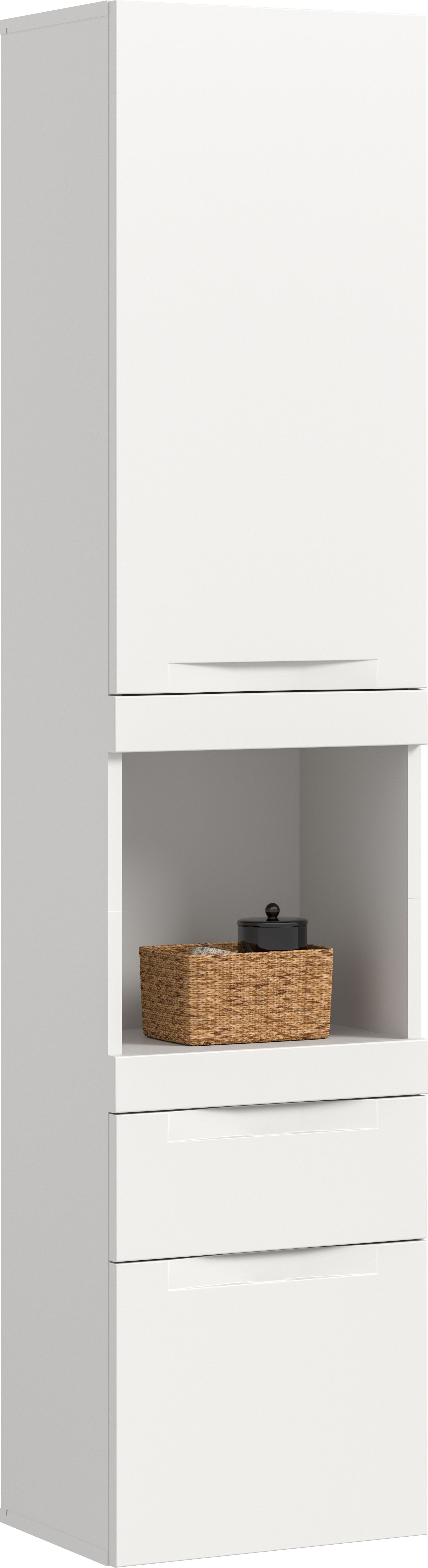 OTTO home Hängeschrank "MAOI, Höhe 166cm, 1 Tür, 2 Schubkästen, 1 offenes Fach" Badezimmerschrank, Schrank, Kommode, Midischrank, Bad, Badezimmer
