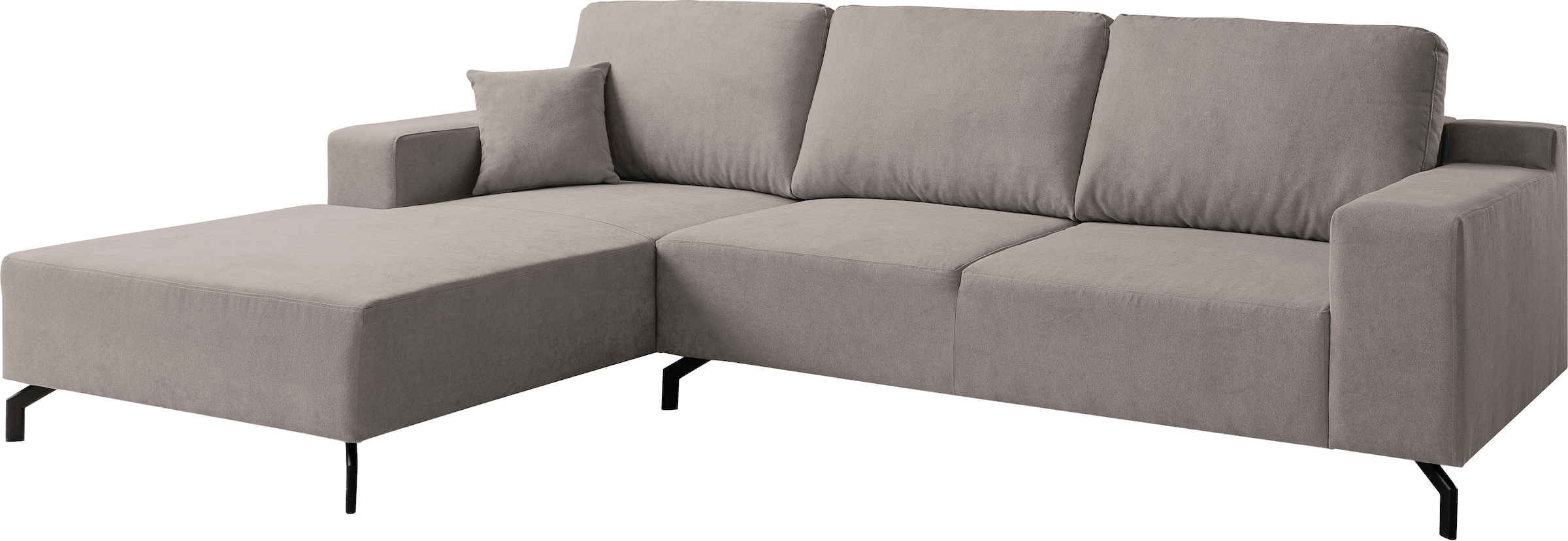 WERK2 Ecksofa »Fortuna modern und elegant, bequem, Breite 294cm, bodenfrei, L-Form« Moderne, elegante Polsterecke, Komfortpolsterung und losen Kissen.